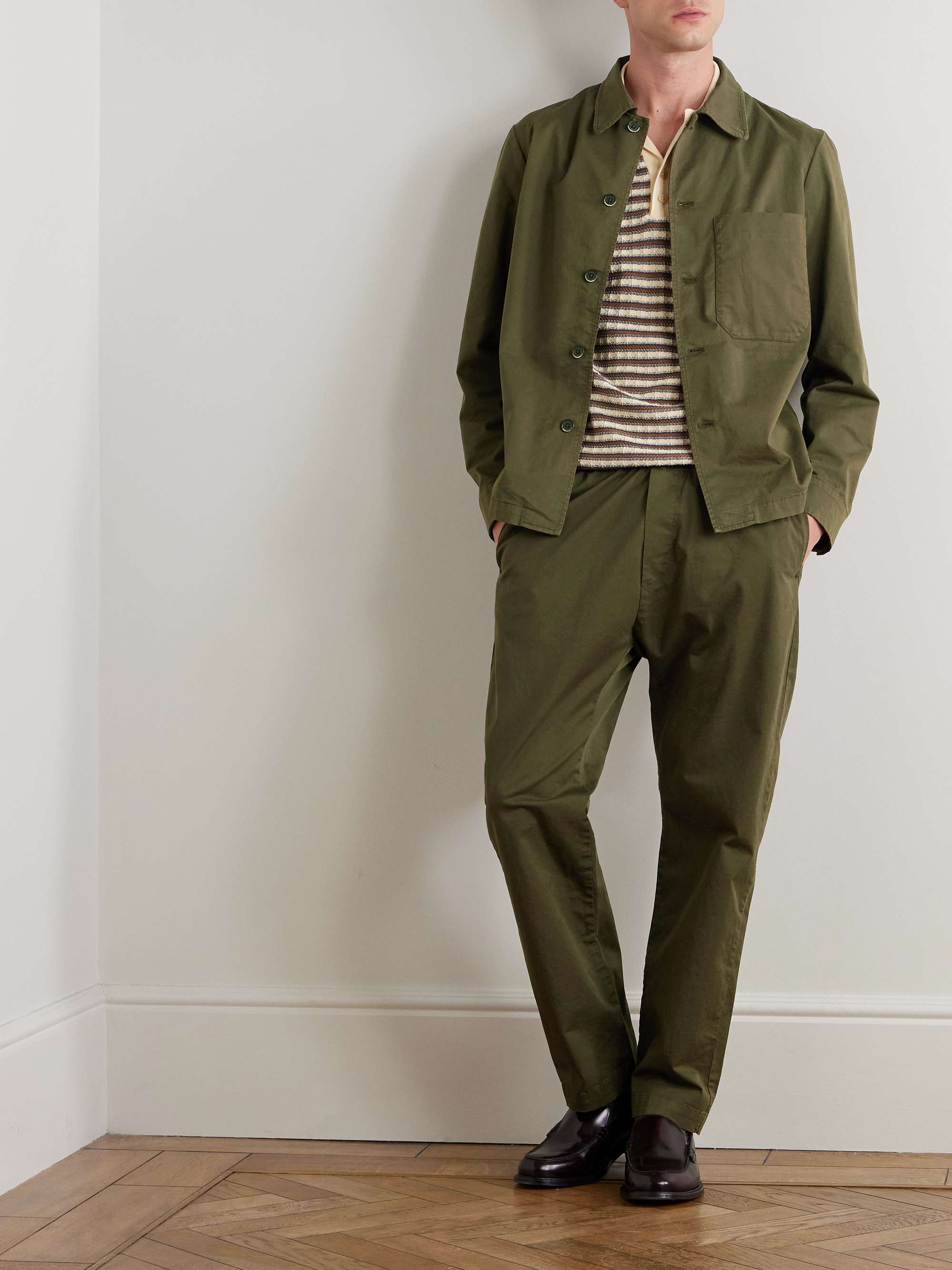 Cedrone Garment-Dyed Stretch Cotton-Gabardine Overshirt view