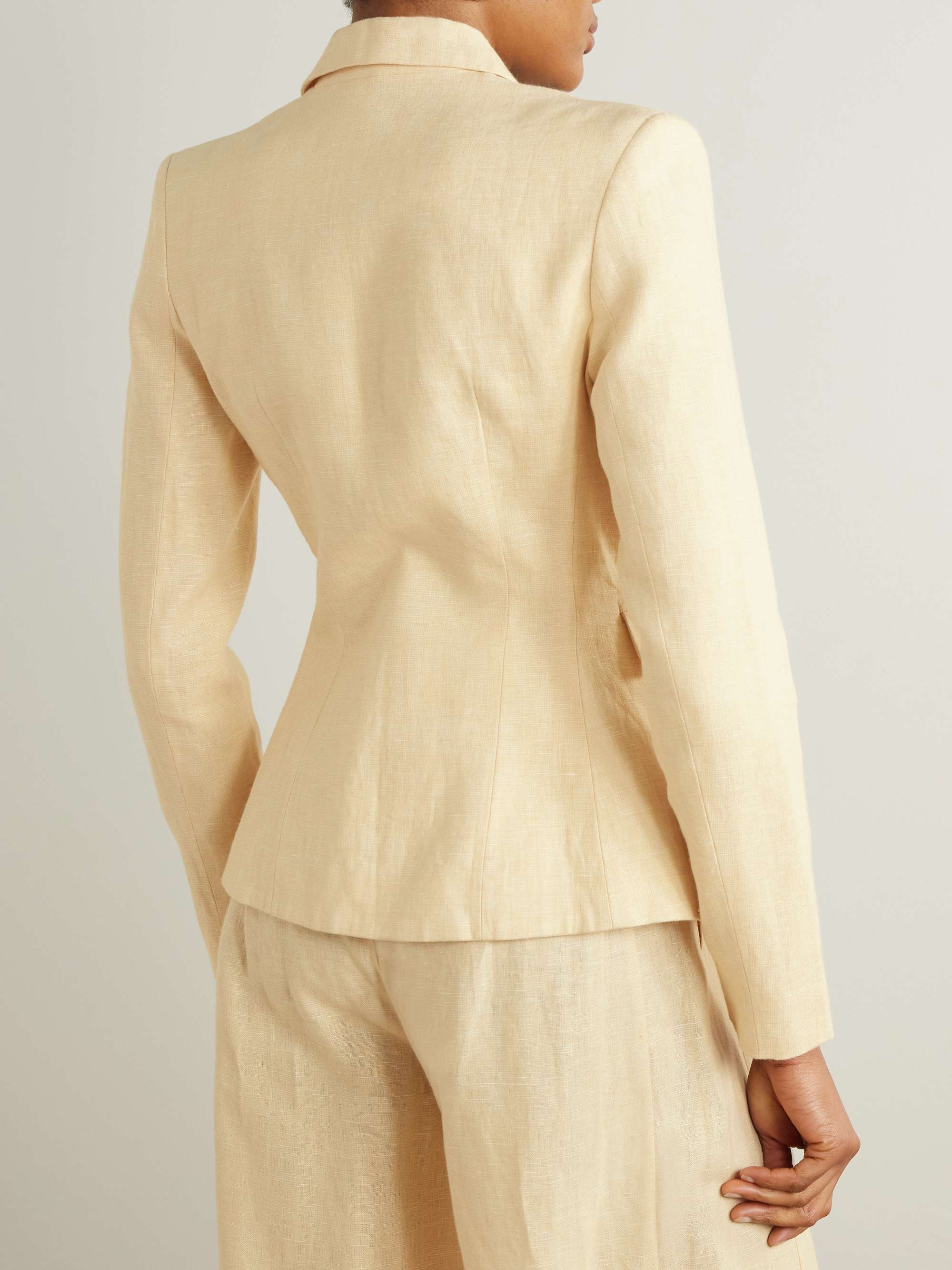 Matilda ruffled linen blazer view