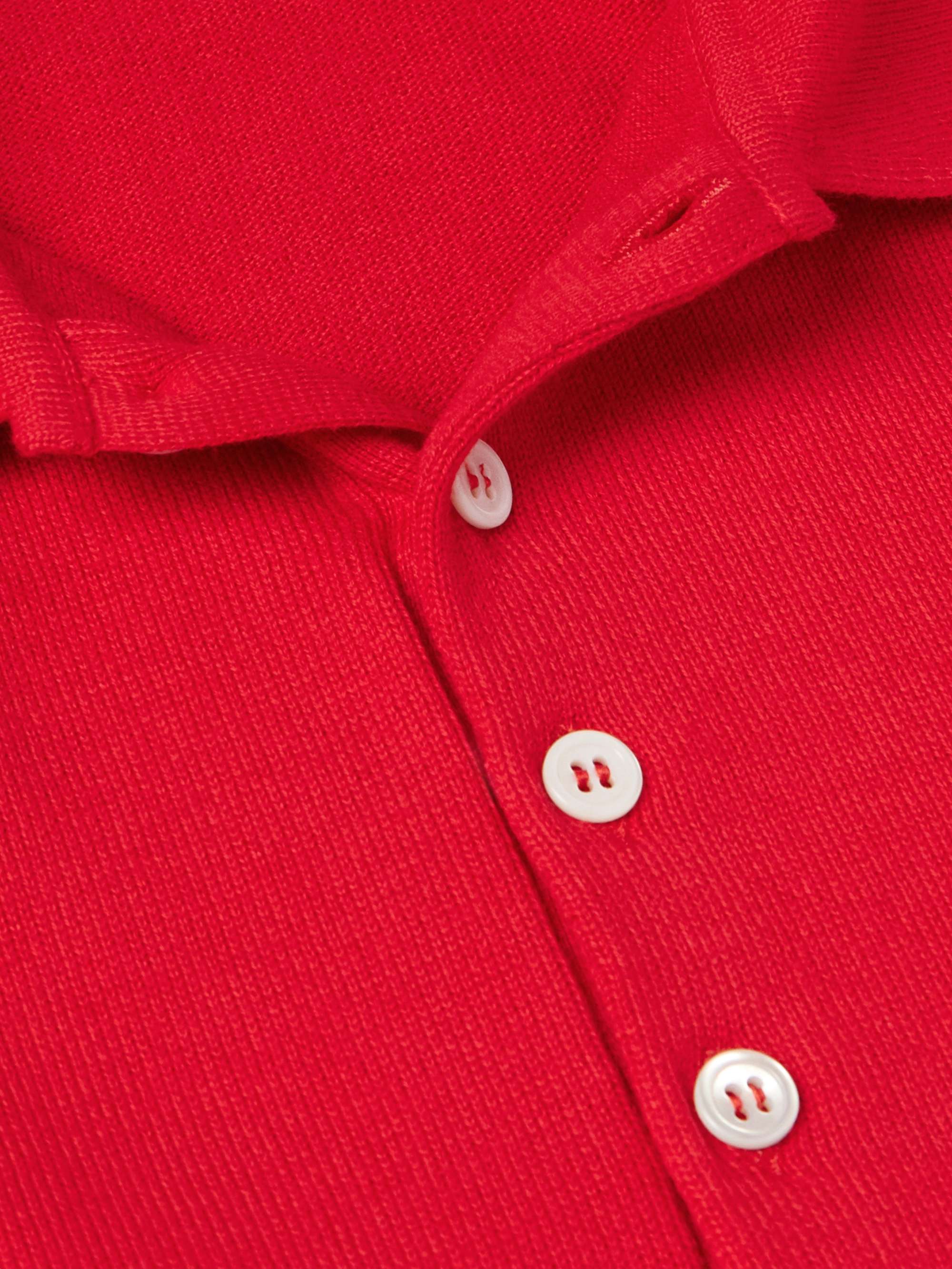 Slim-Fit Striped Cotton Polo Shirt view