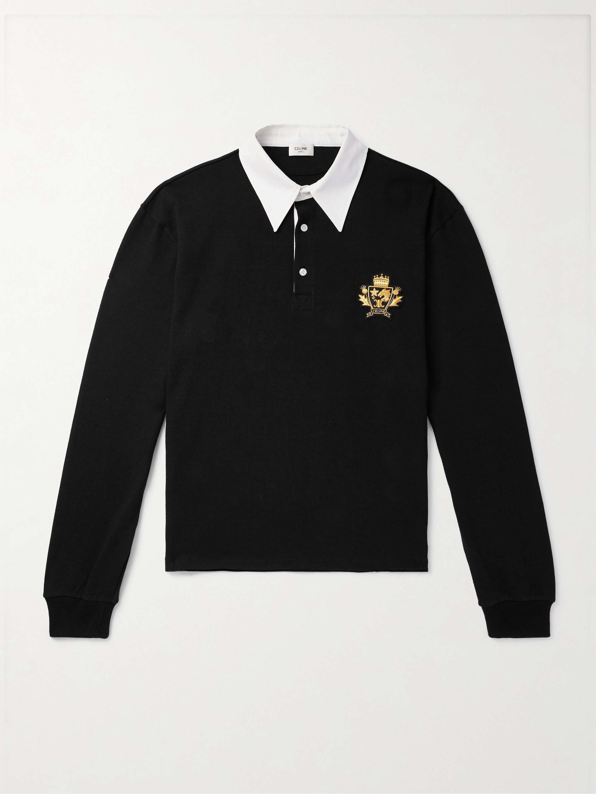 Logo-Appliquéd Twill-Trimmed Cotton Polo Shirt hero visual