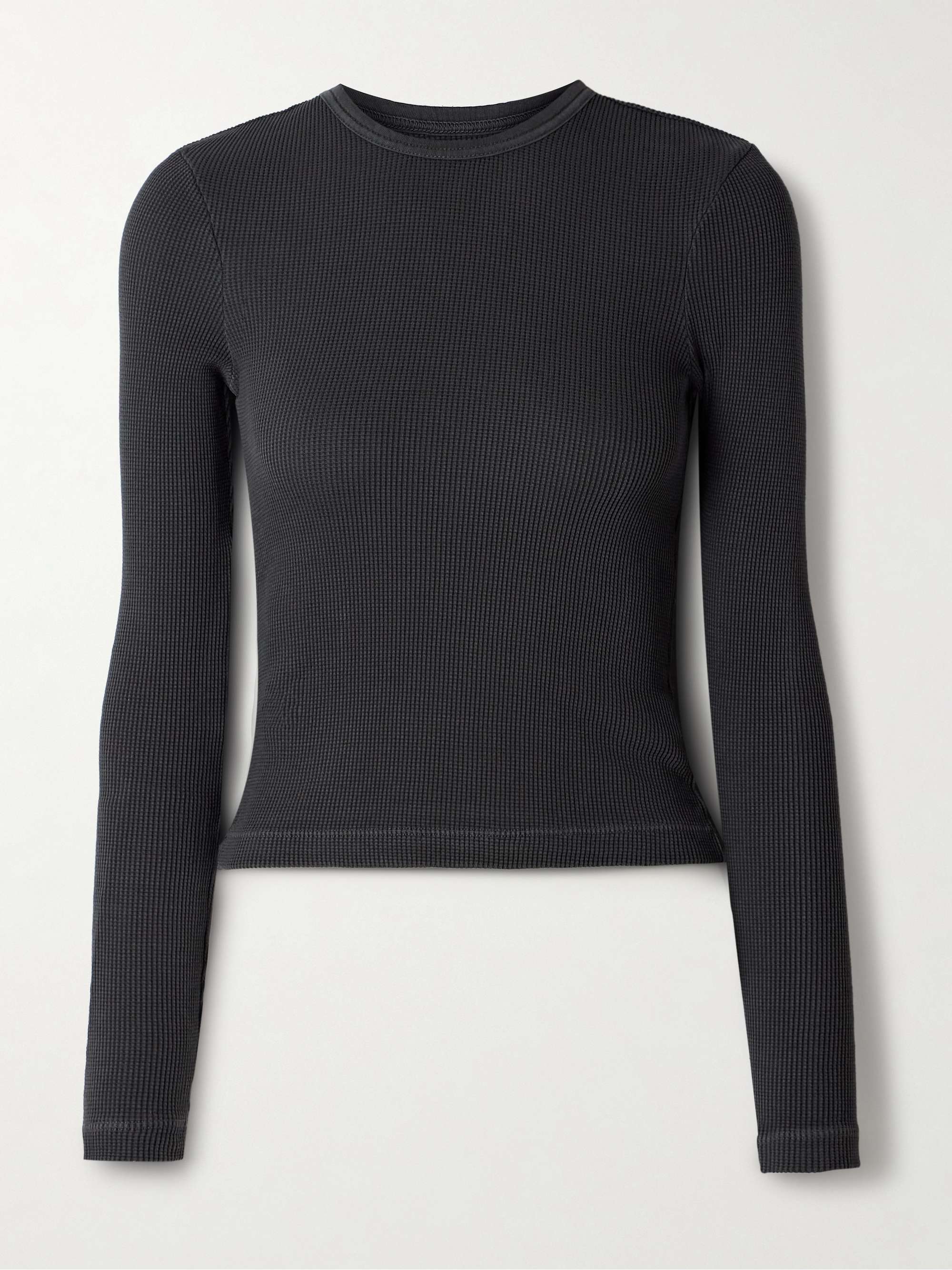 Pilar waffle-knit cotton T-shirt hero visual
