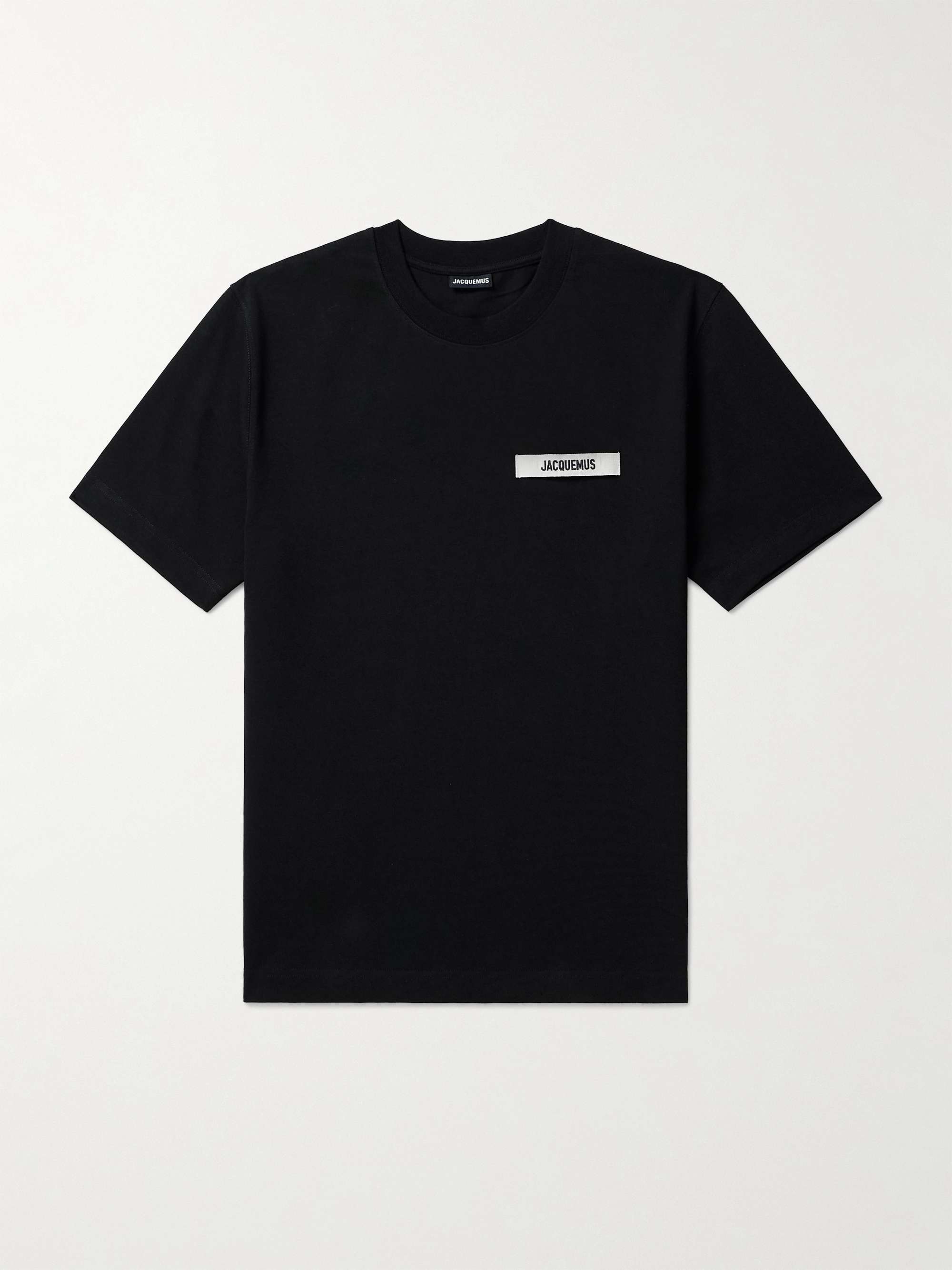 Grosgrain-Trimmed Logo-Embroidered Cotton-Jersey T-shirt hero visual