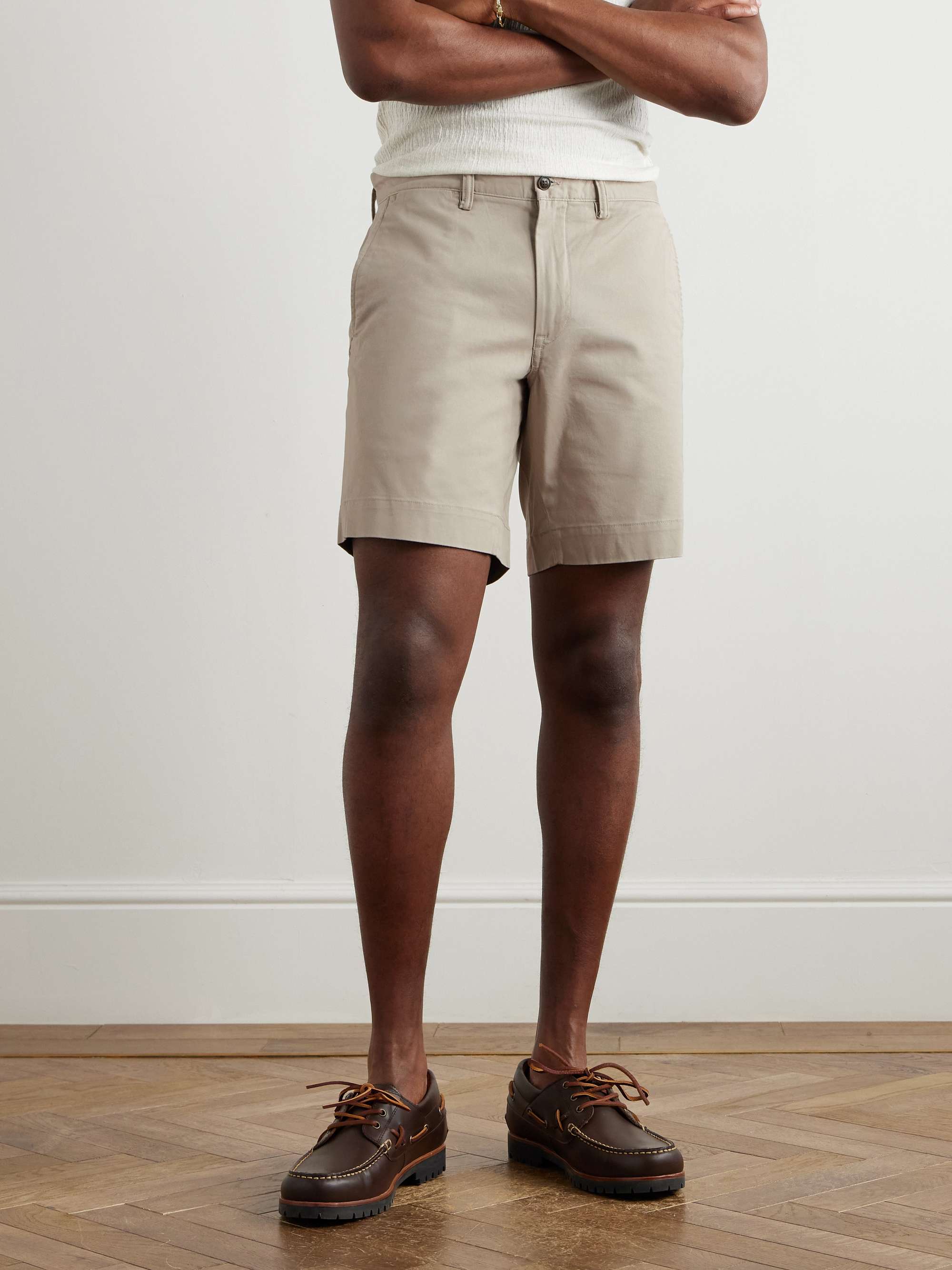 Brushed Stretch-Cotton Twill Chino Shorts view