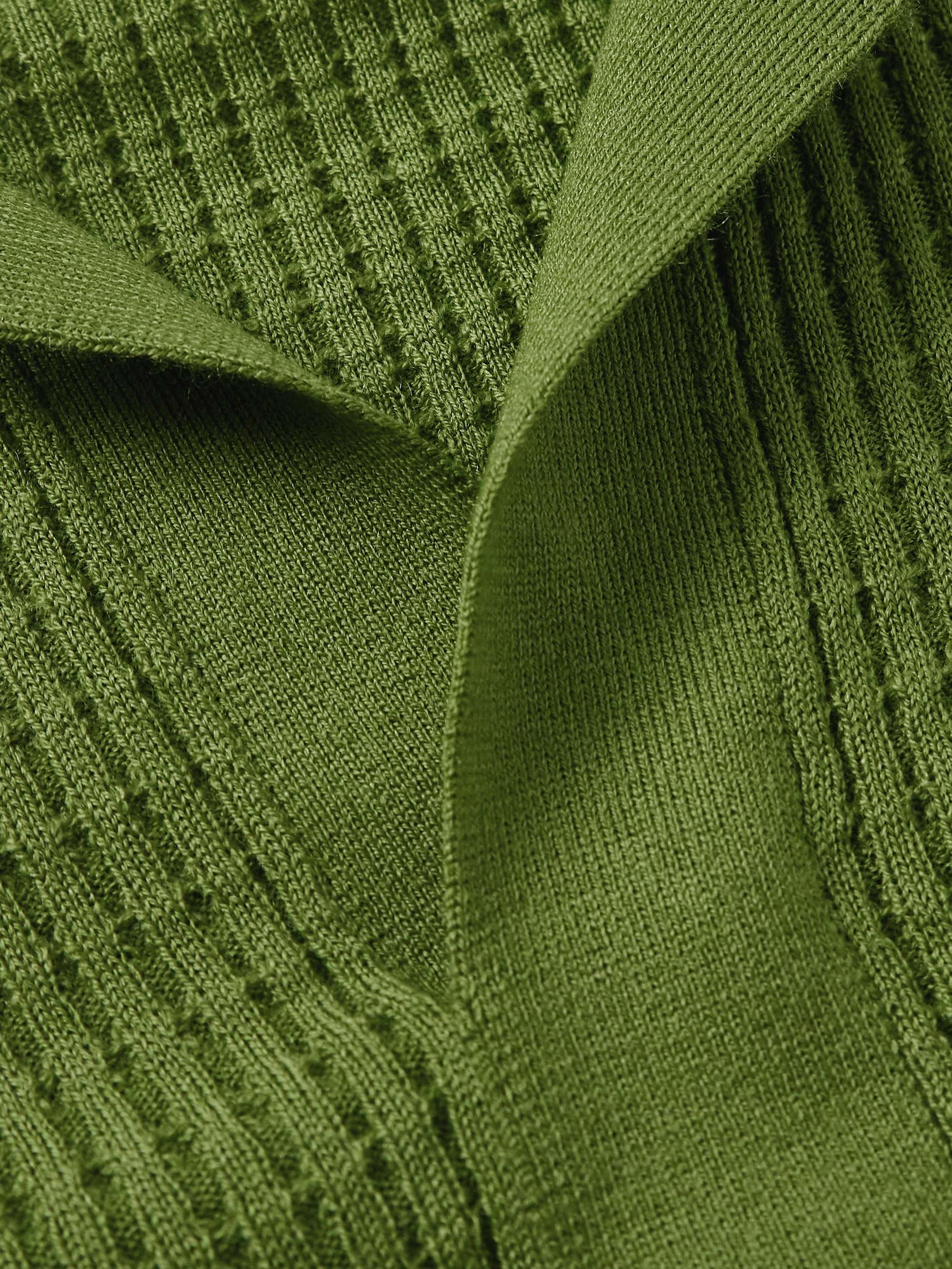 Huxley 6659 Slim-Fit Waffle-Knit Wool-Blend Polo Shirt view