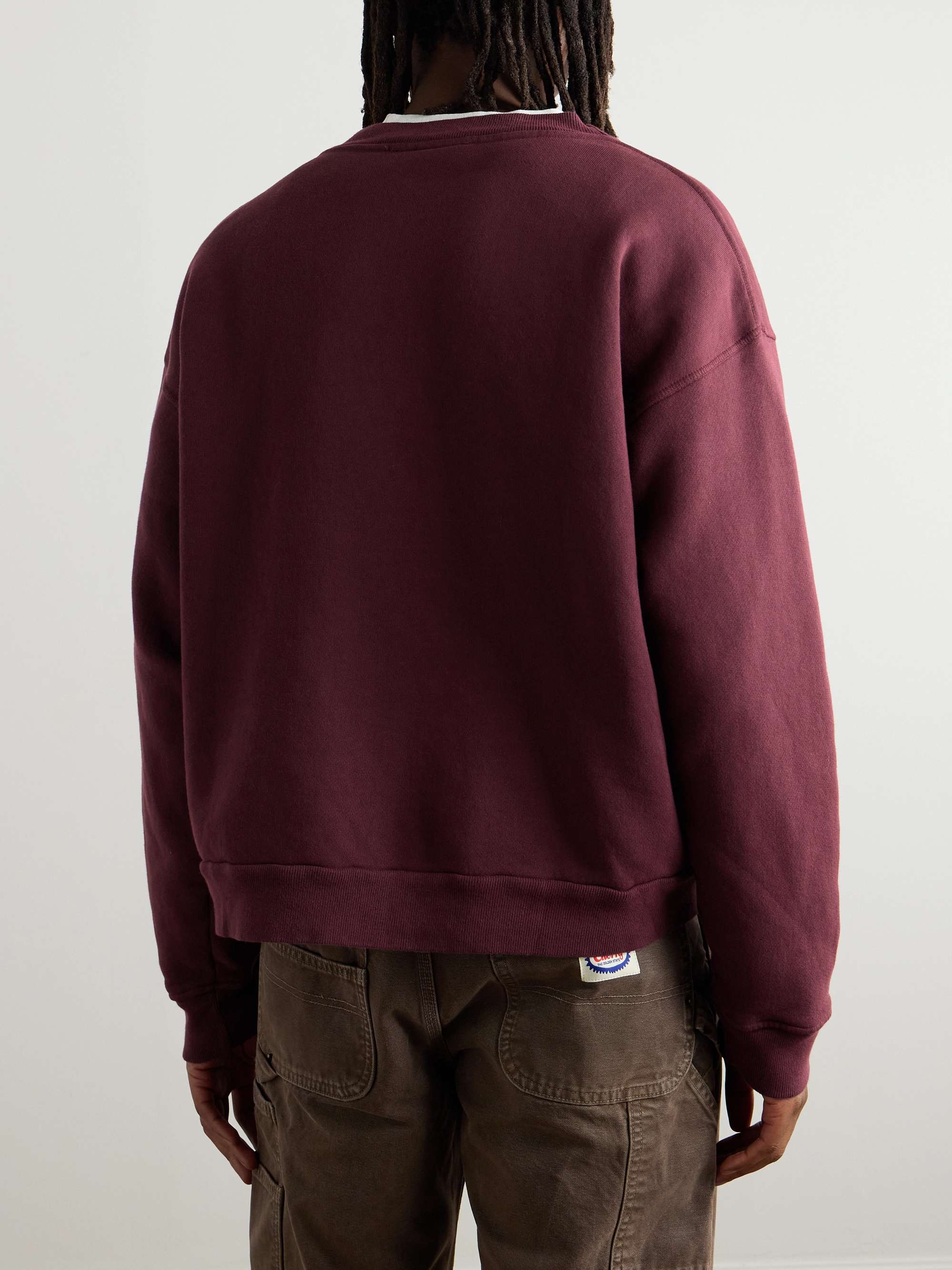 Vintage Athletic Logo-Appliquéd Garment-Dyed Cotton-Jersey Sweatshirt view