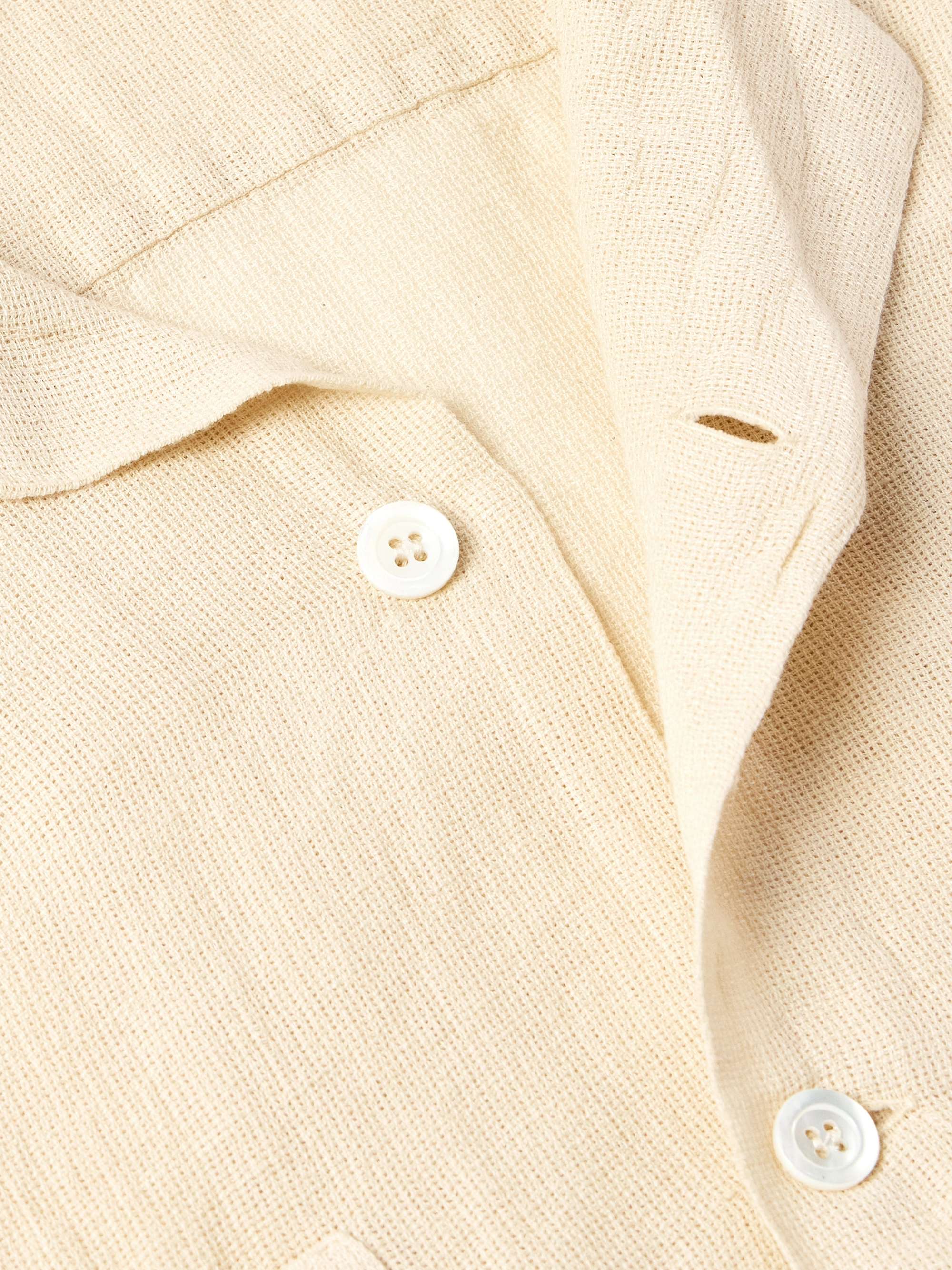 Solana Camp-Collar Linen and Cotton-Blend Gauze Shirt view