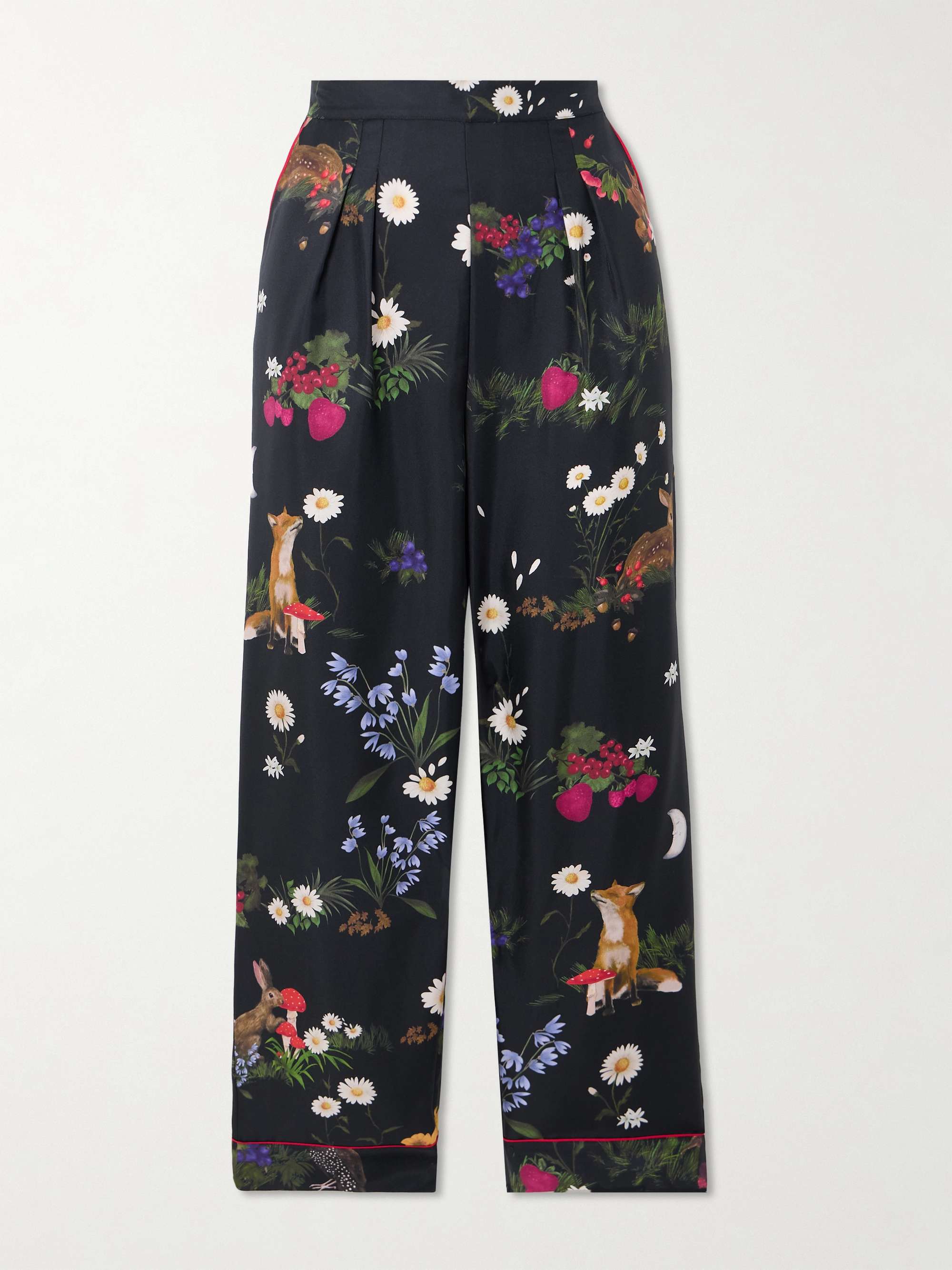 Fables Poete Romance printed cotton and silk-blend pajama pants hero visual