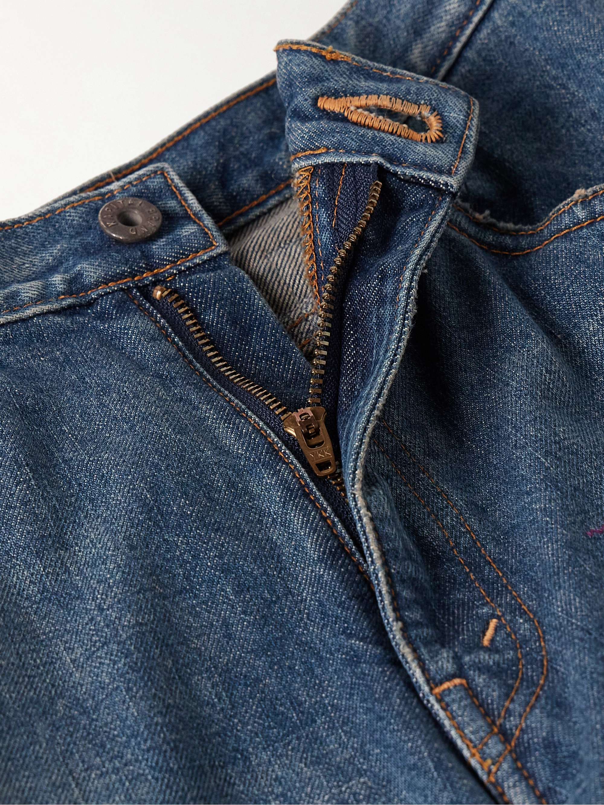 Crazy Dixie Flared Distressed Patchwork Jeans view