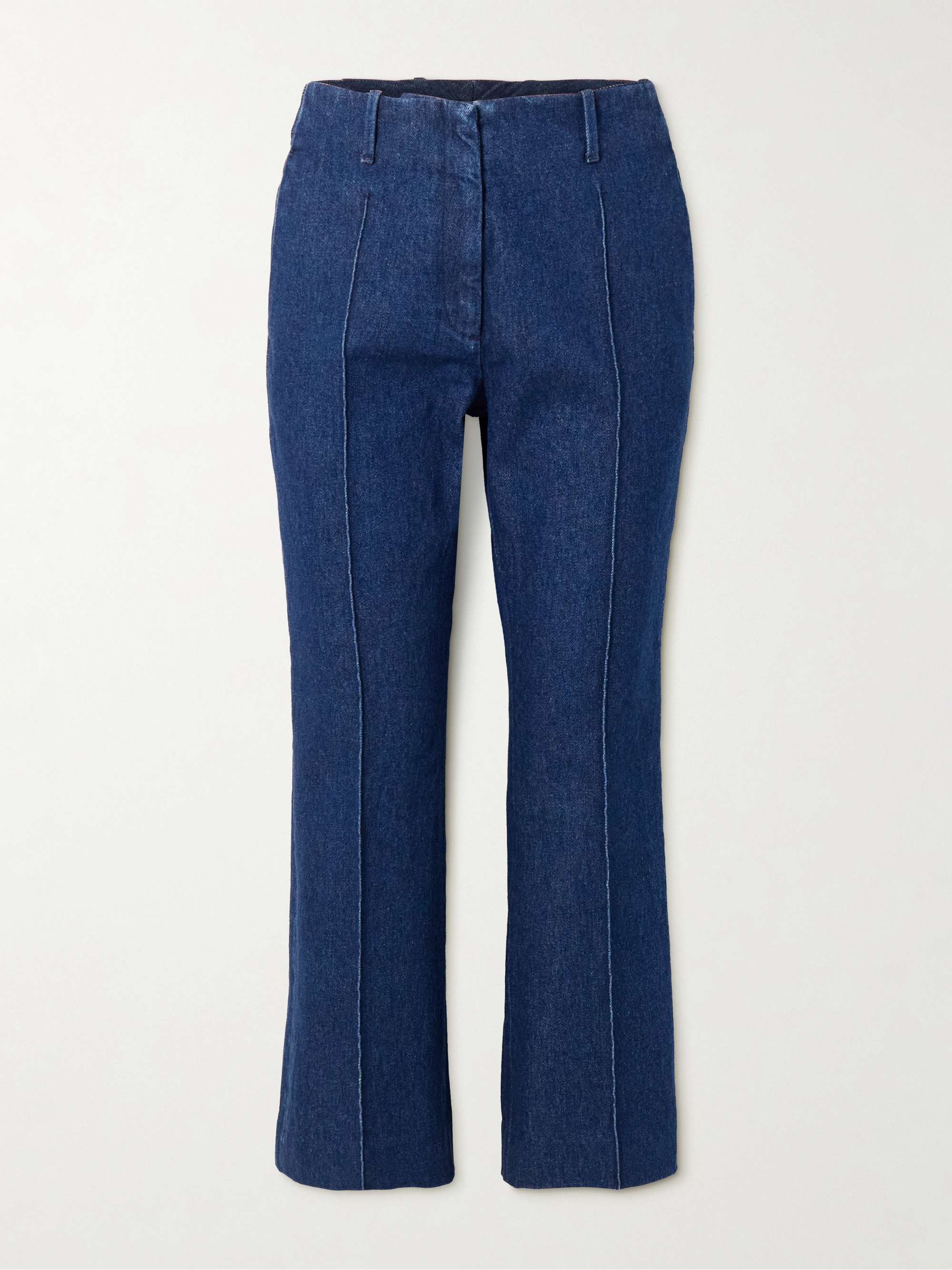 Cropped high-rise flared jeans hero visual