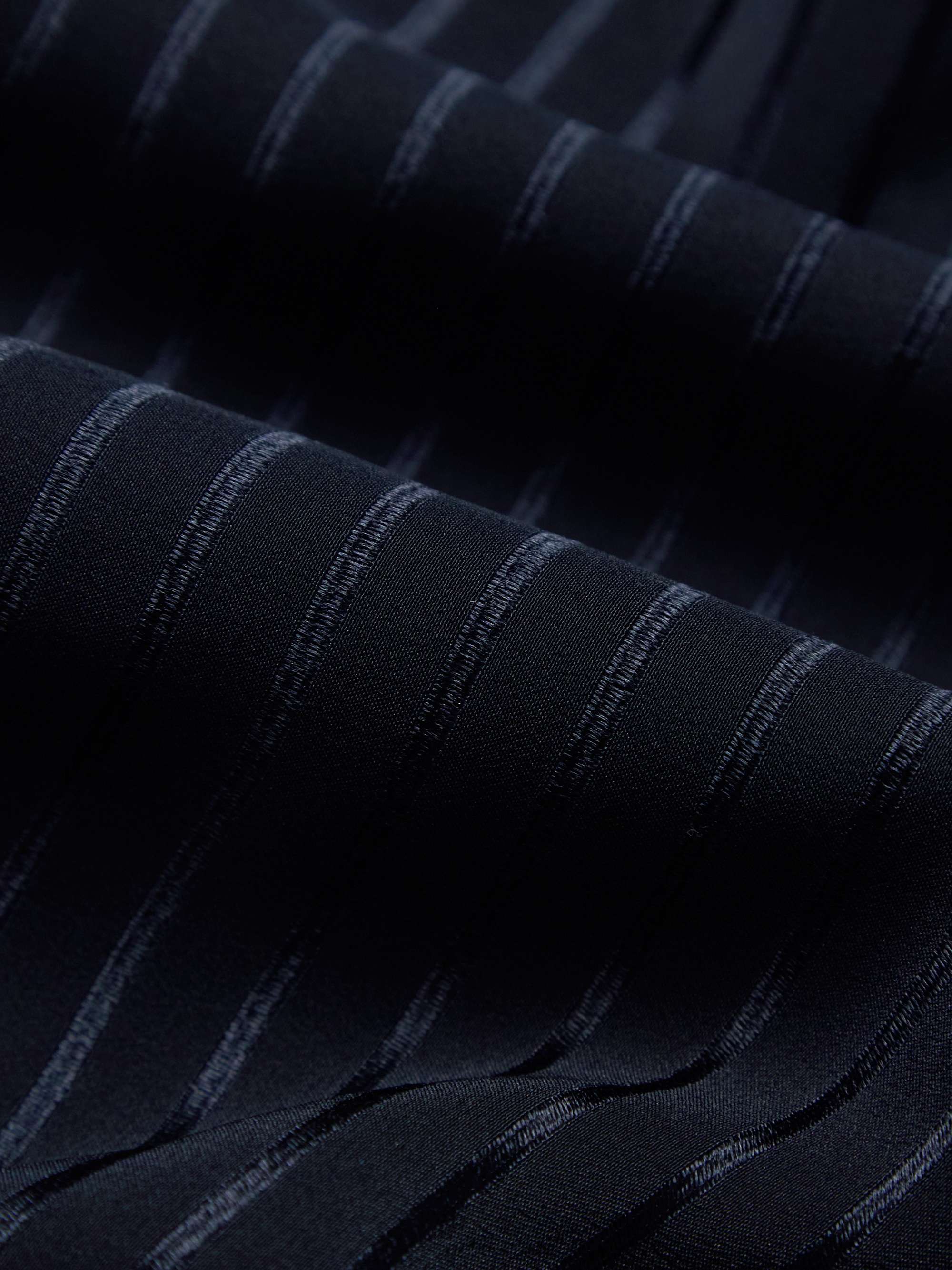 Camp-Collar Striped Silk-Charmeuse Shirt view