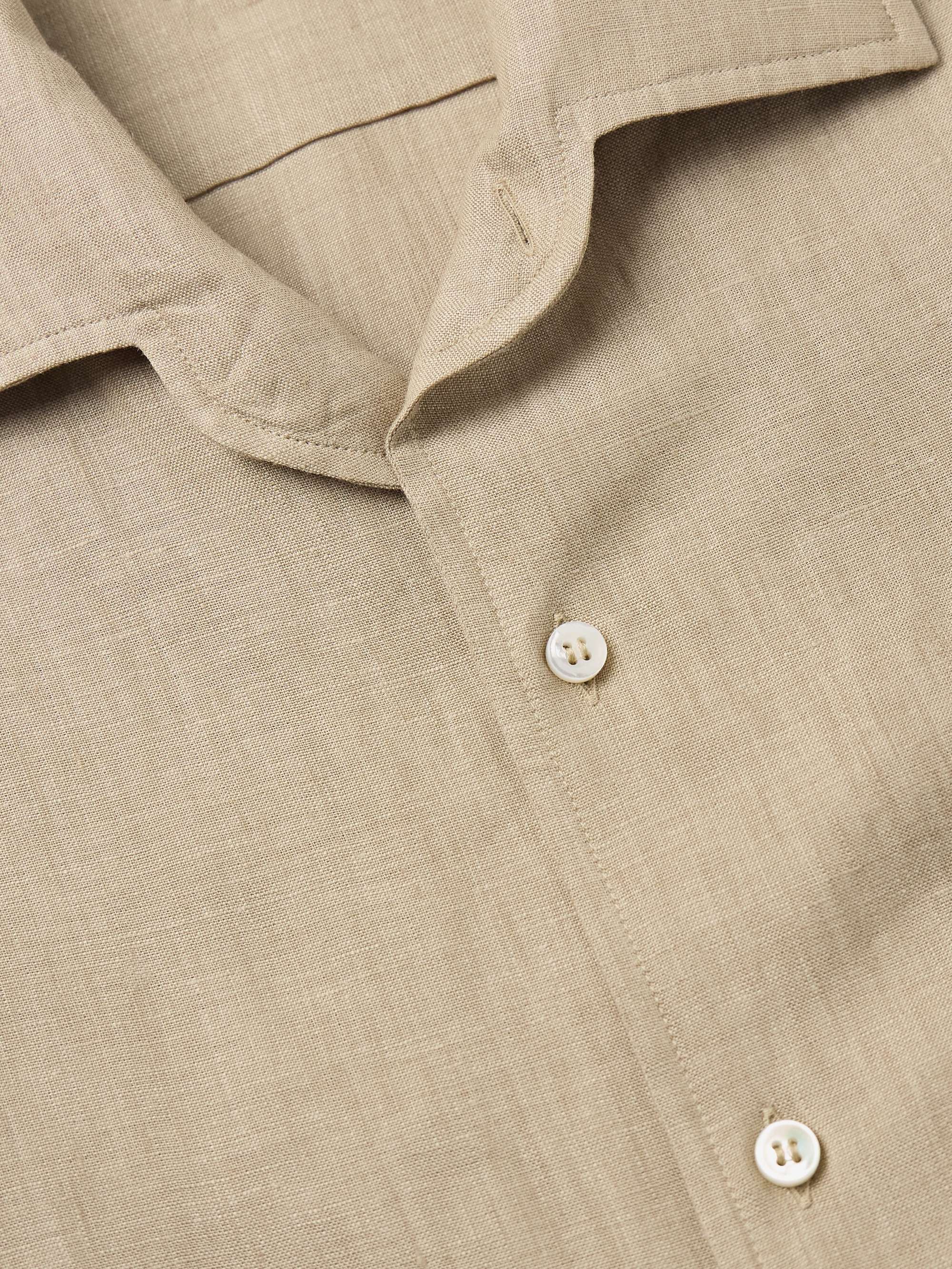 André Camp-Collar Linen Shirt view