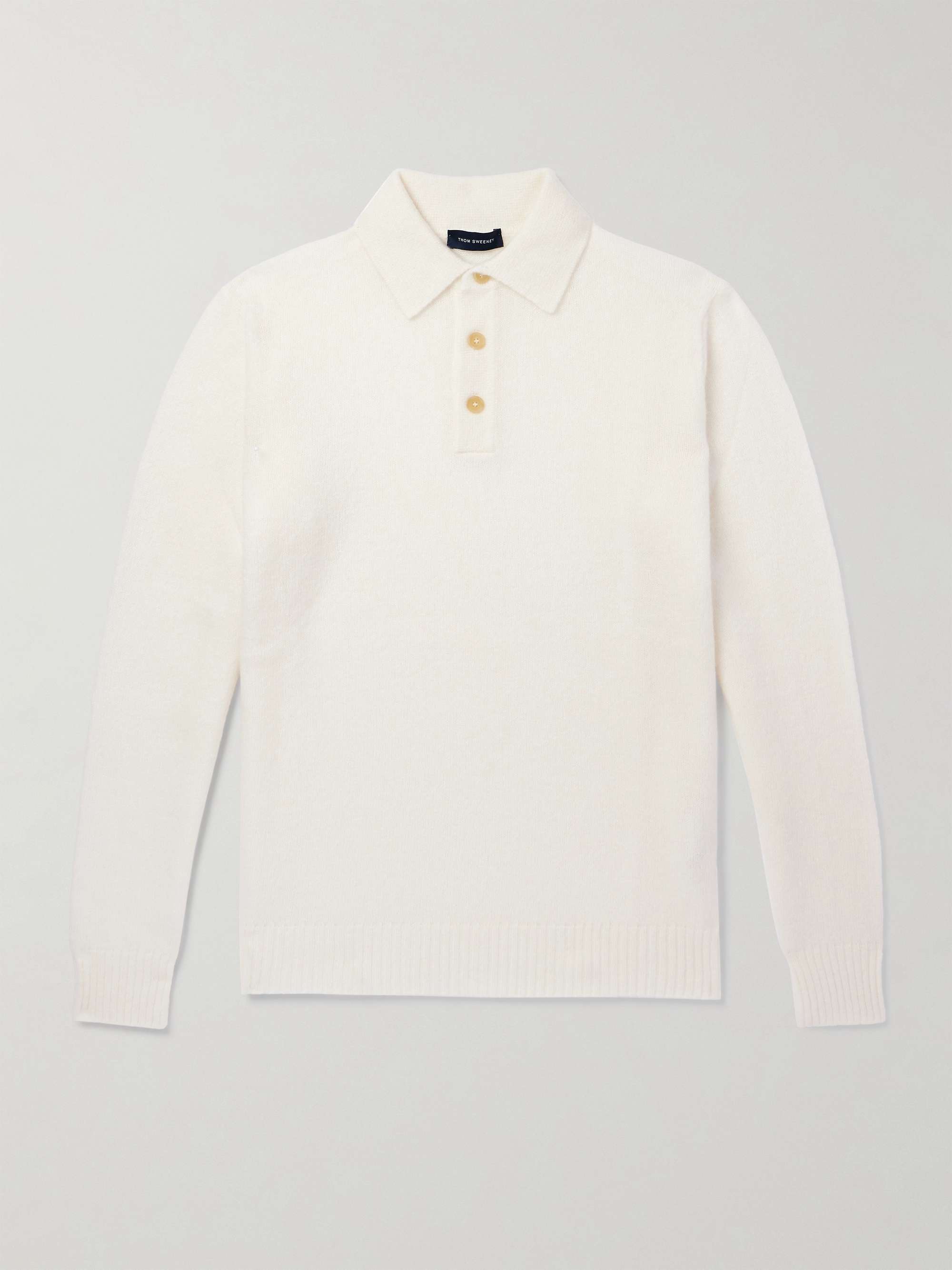 Brushed Cashmere-Blend Polo Shirt hero visual