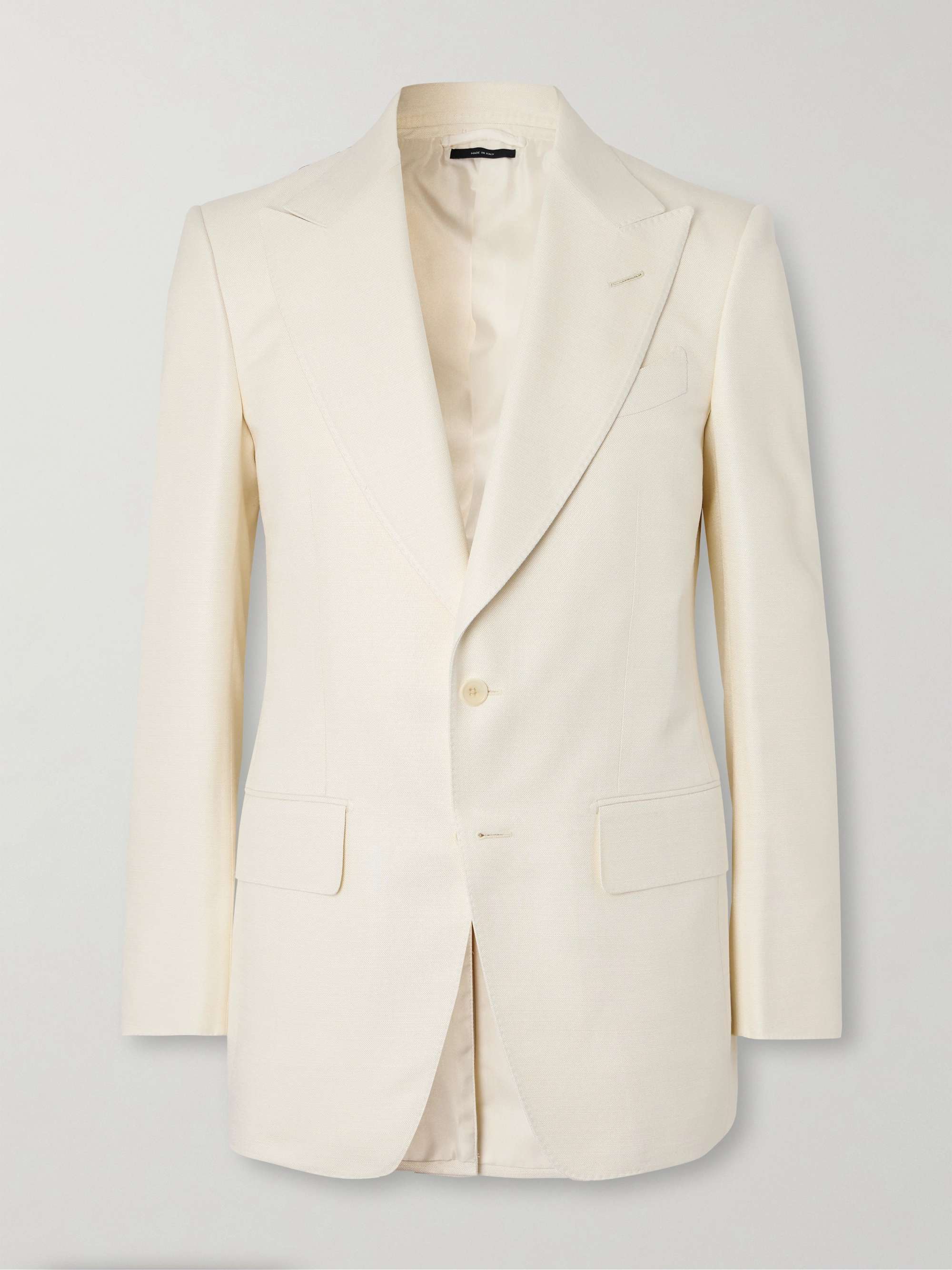 Slim-Fit Grain de Poudre Silk Tuxedo Jacket hero visual