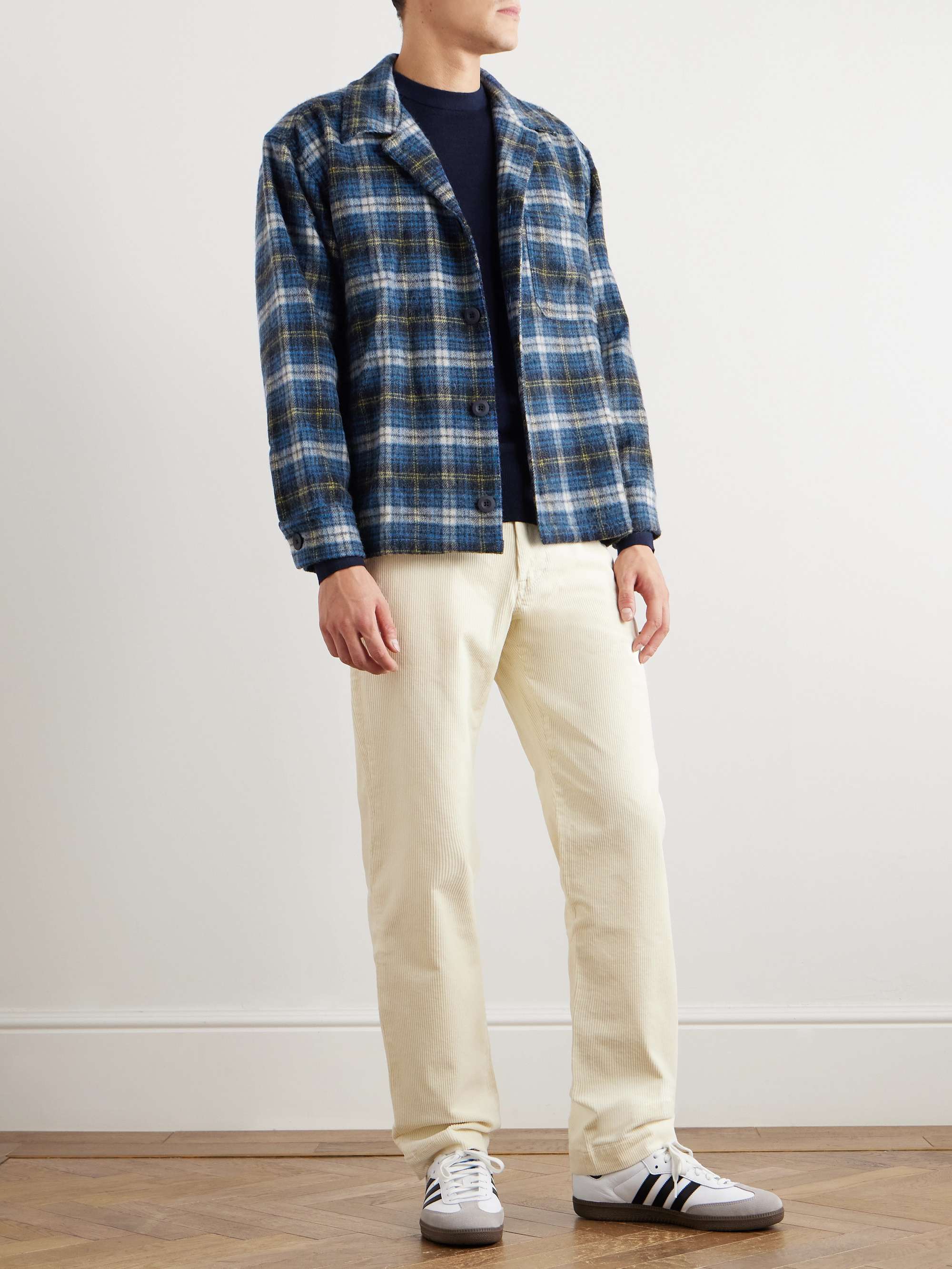 Freedom Checked Brushed Wool-Blend Overshirt view