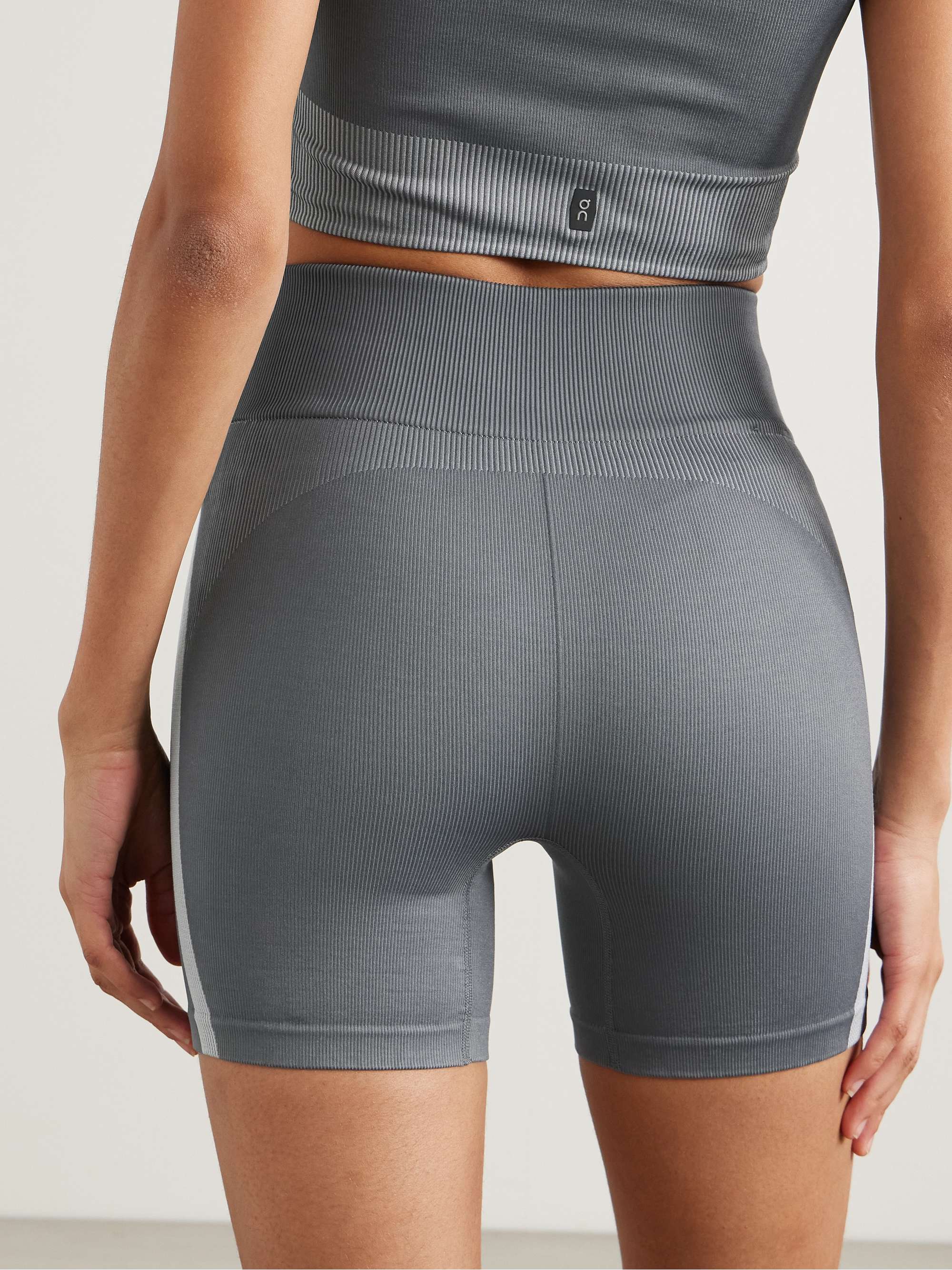 Studio ribbed stretch recycled shorts view