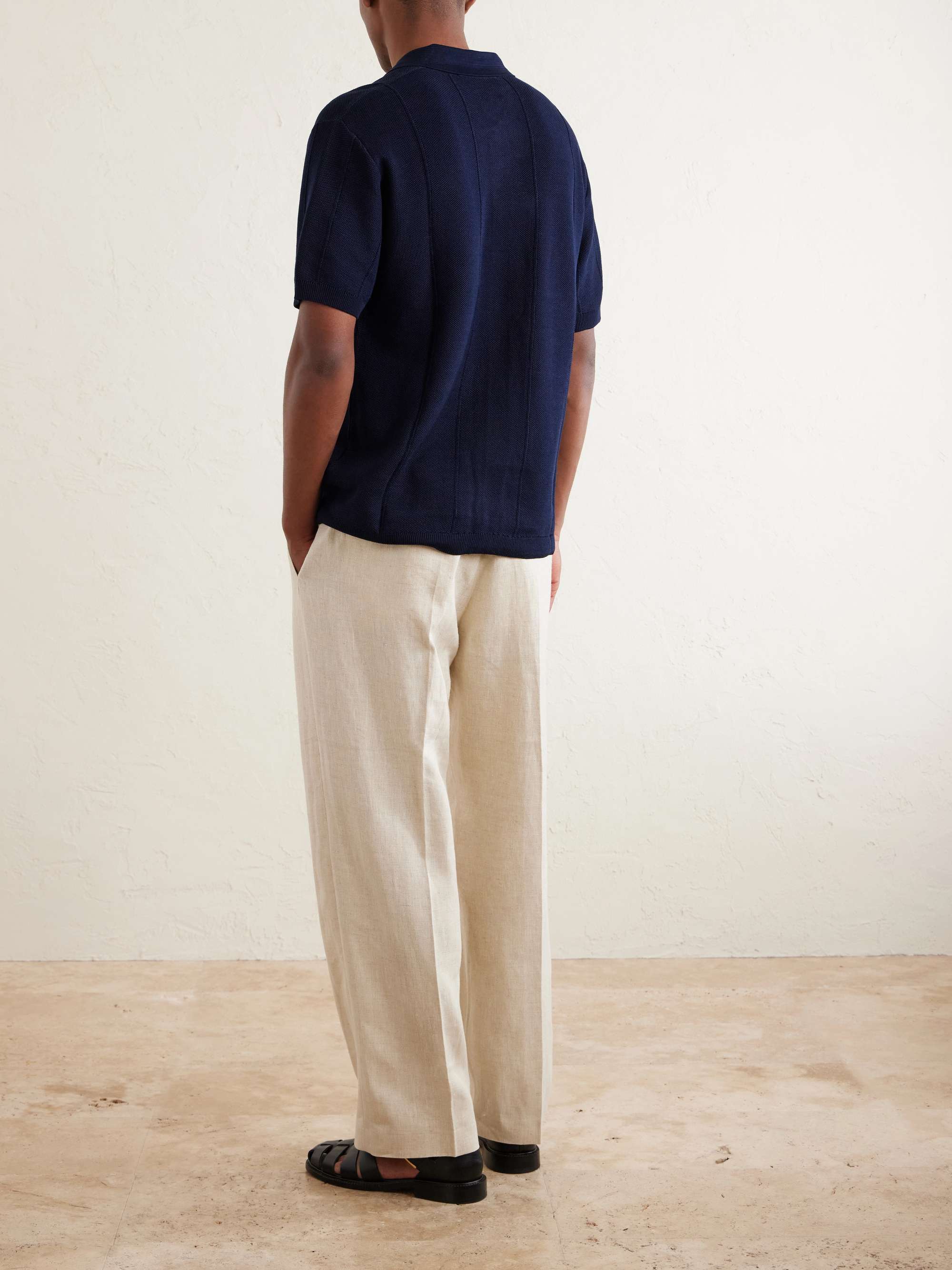 Tiernan Ribbed Cotton Polo Shirt view