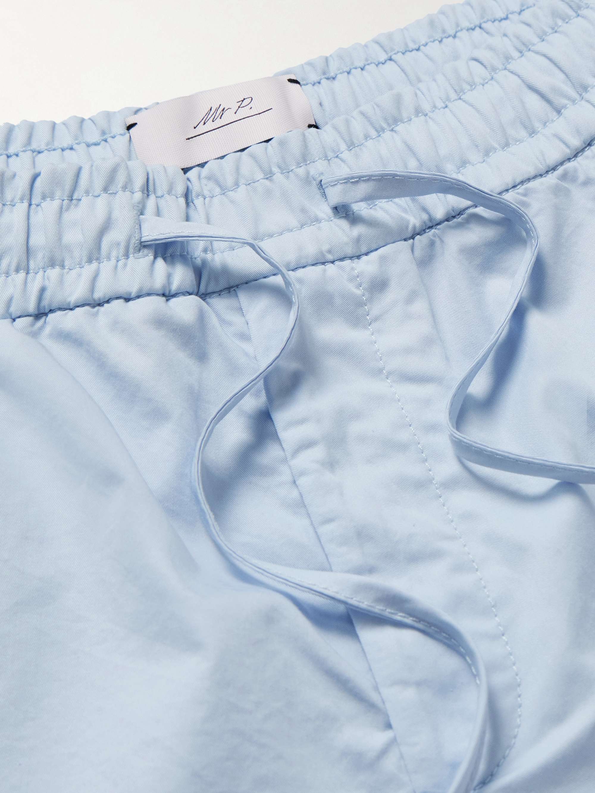 Straight-Leg Organic Cotton-Poplin Drawstring Shorts view