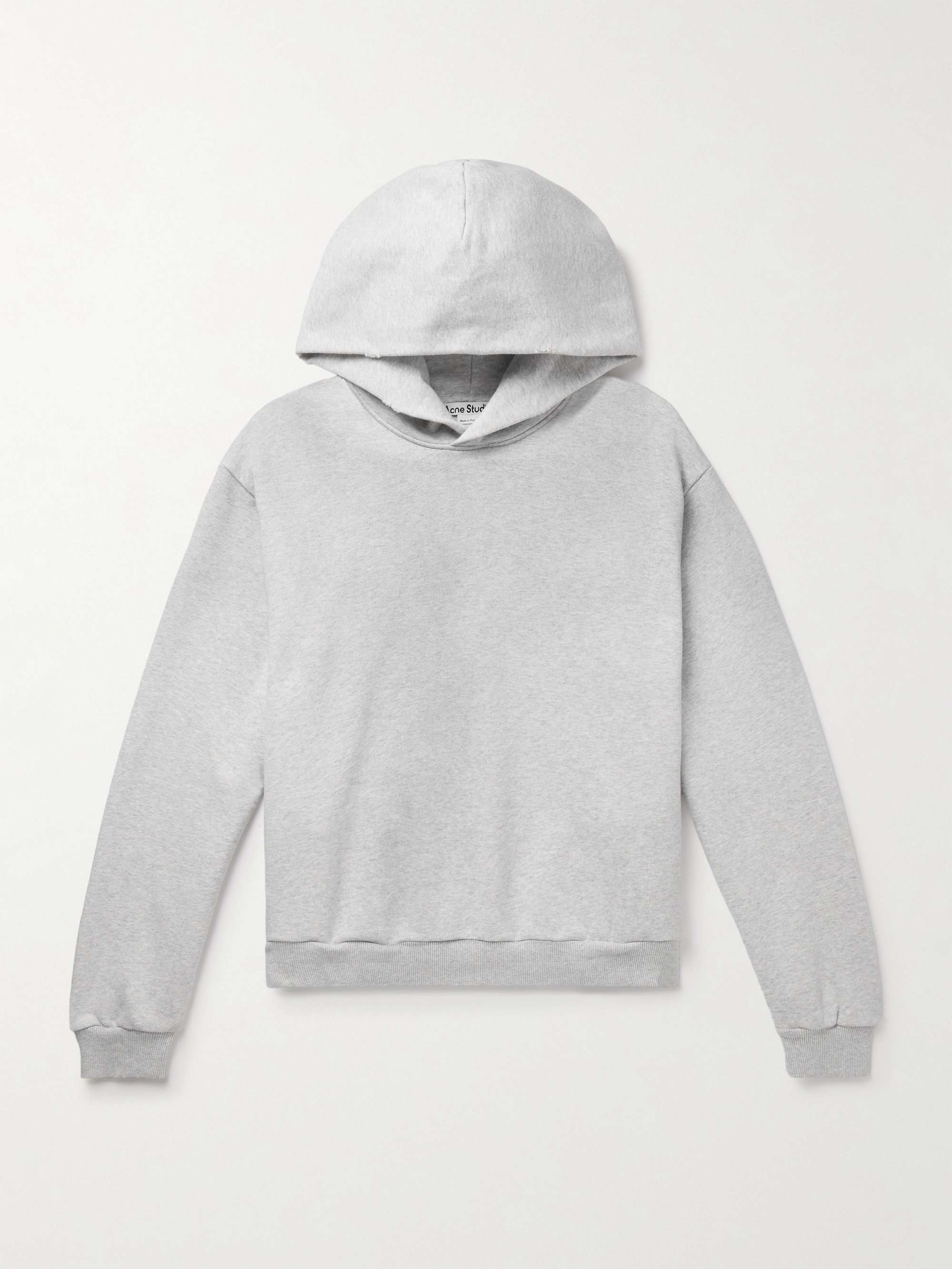 Franziska Garment-Dyed Distressed Logo-Print Cotton-Blend Jersey Hoodie hero visual