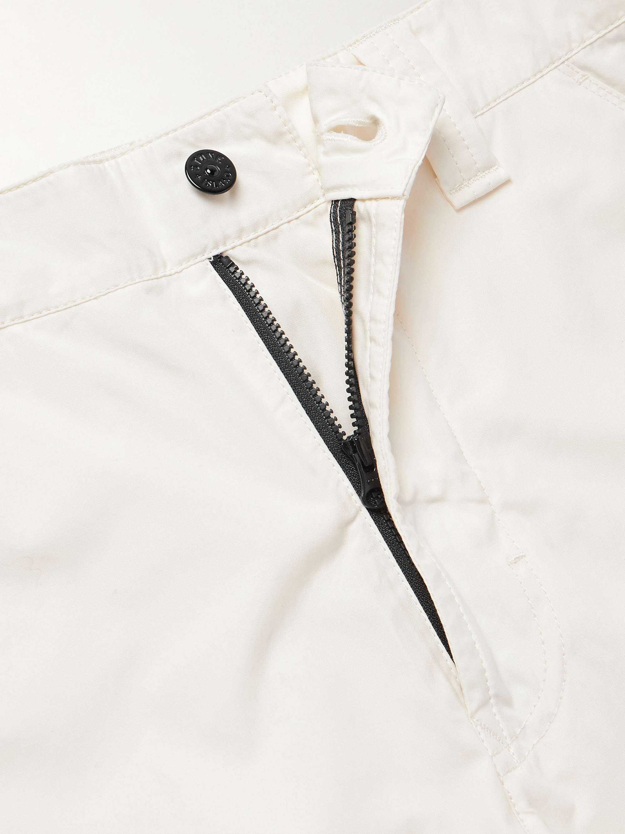 Straight-Leg Logo-Appliquéd Supima Cotton-Canvas Trousers view