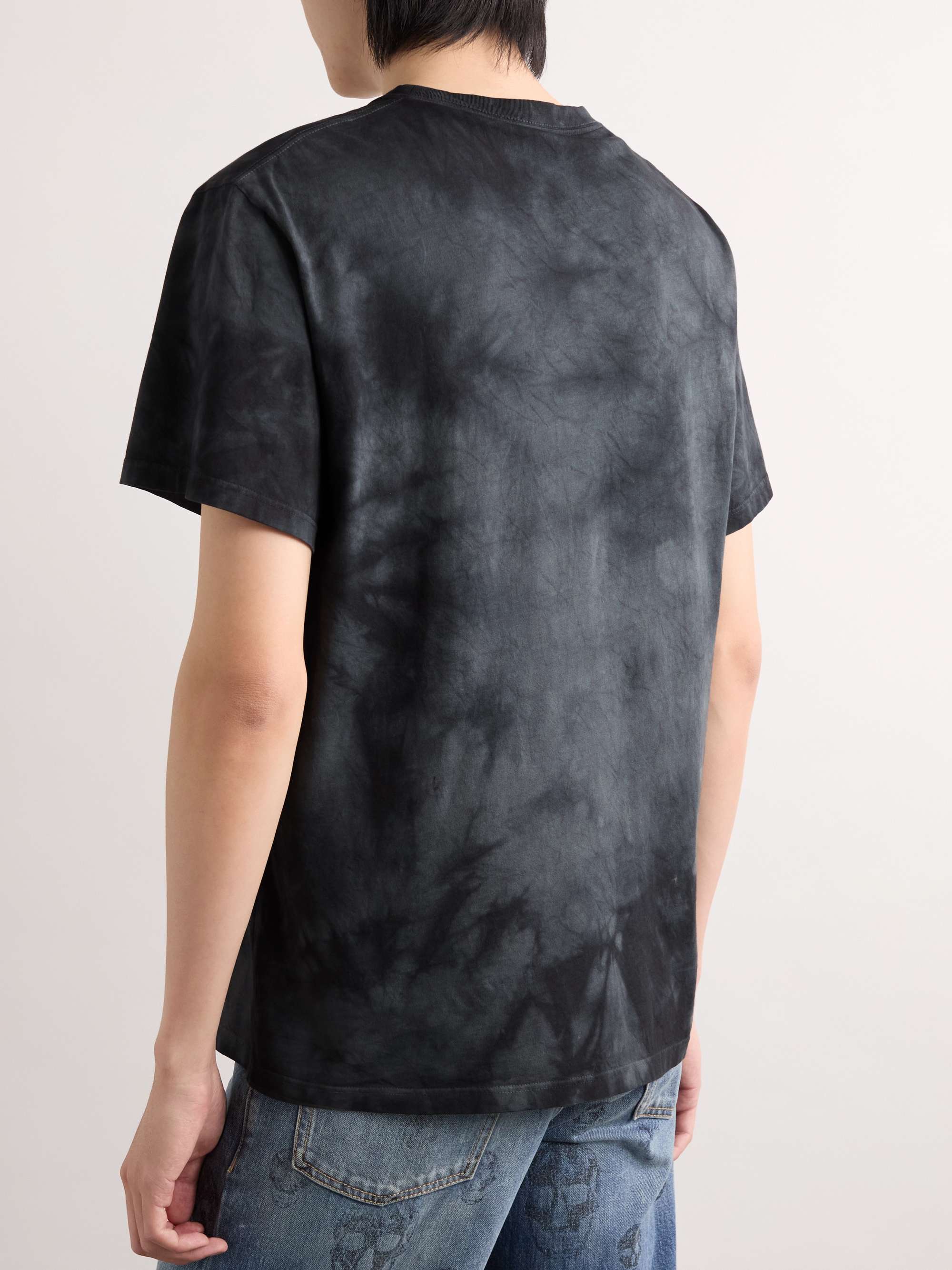 Logo-Embroidered Tie-Dyed Cotton-Jersey T-Shirt view