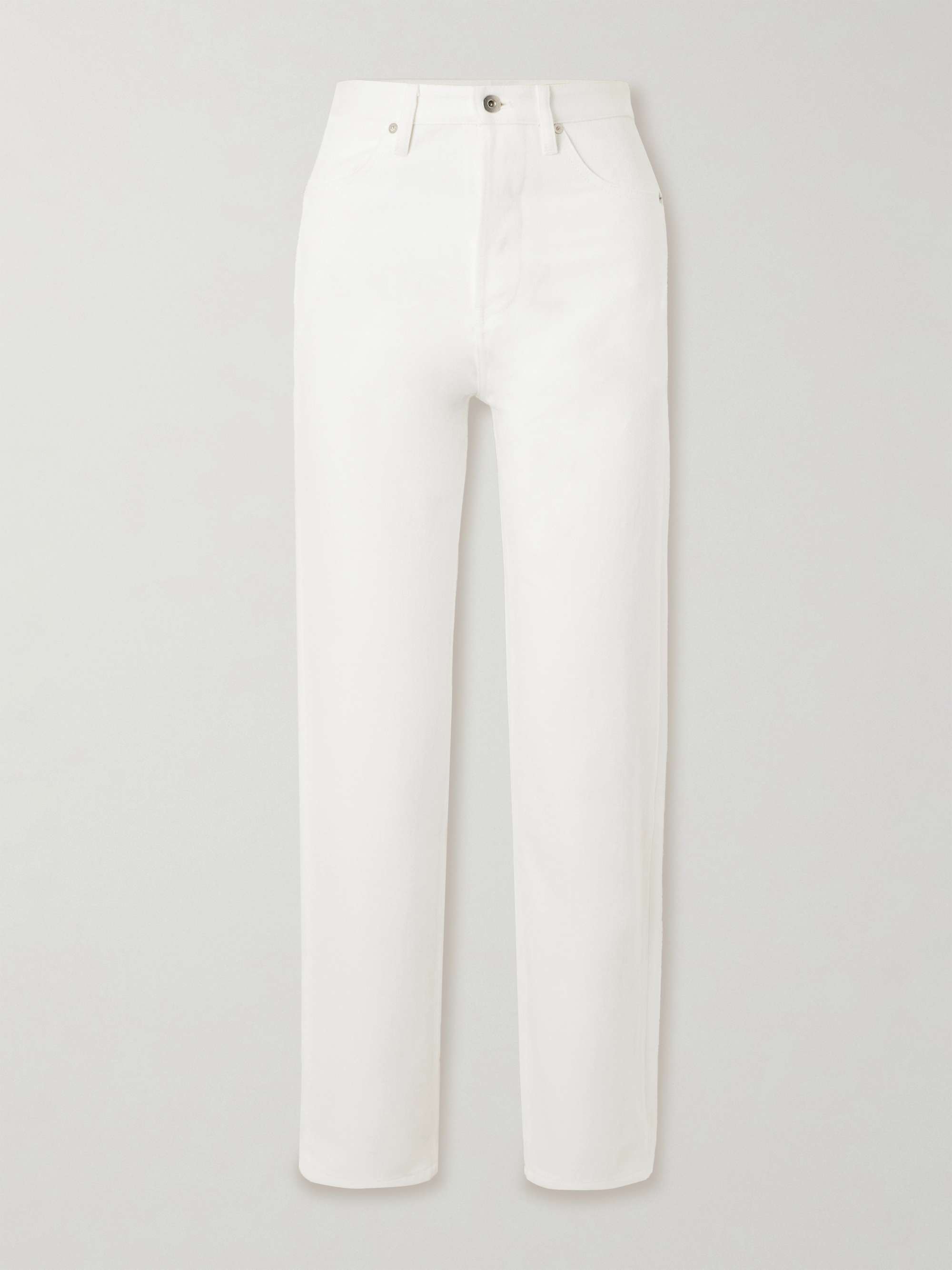 Cropped high-rise straight-leg jeans hero visual