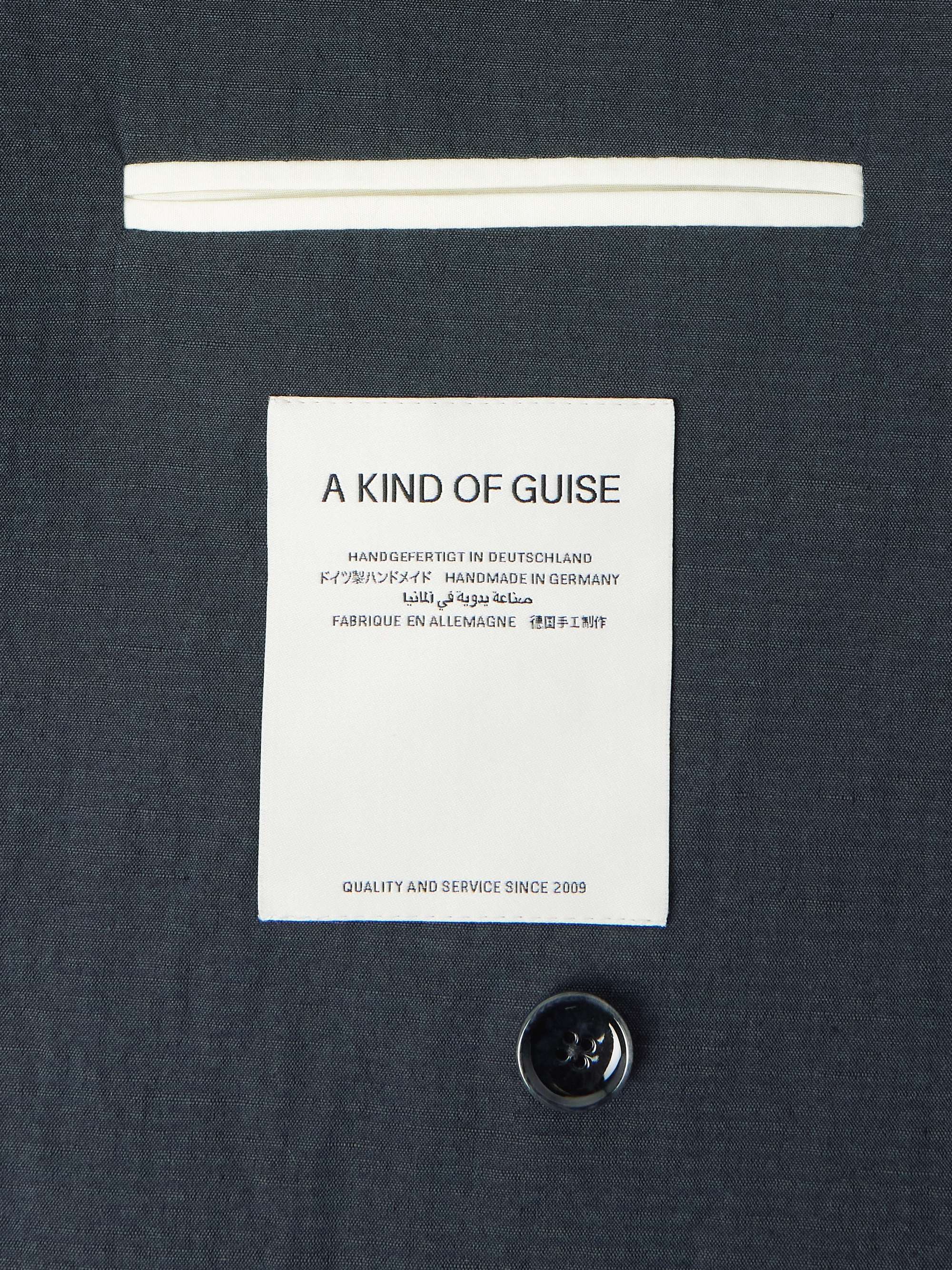 Double-Breasted Cotton and Linen-Blend Seersucker Blazer view
