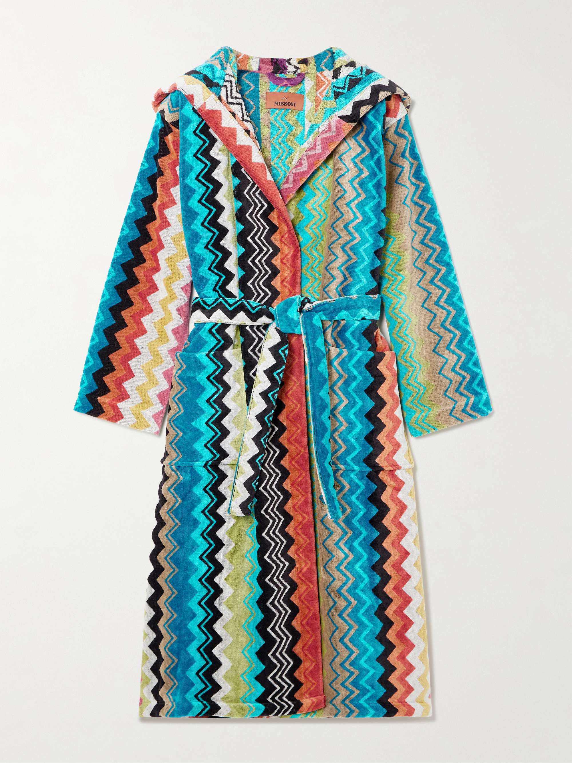 Giacomo hooded striped cotton-terry robe hero visual