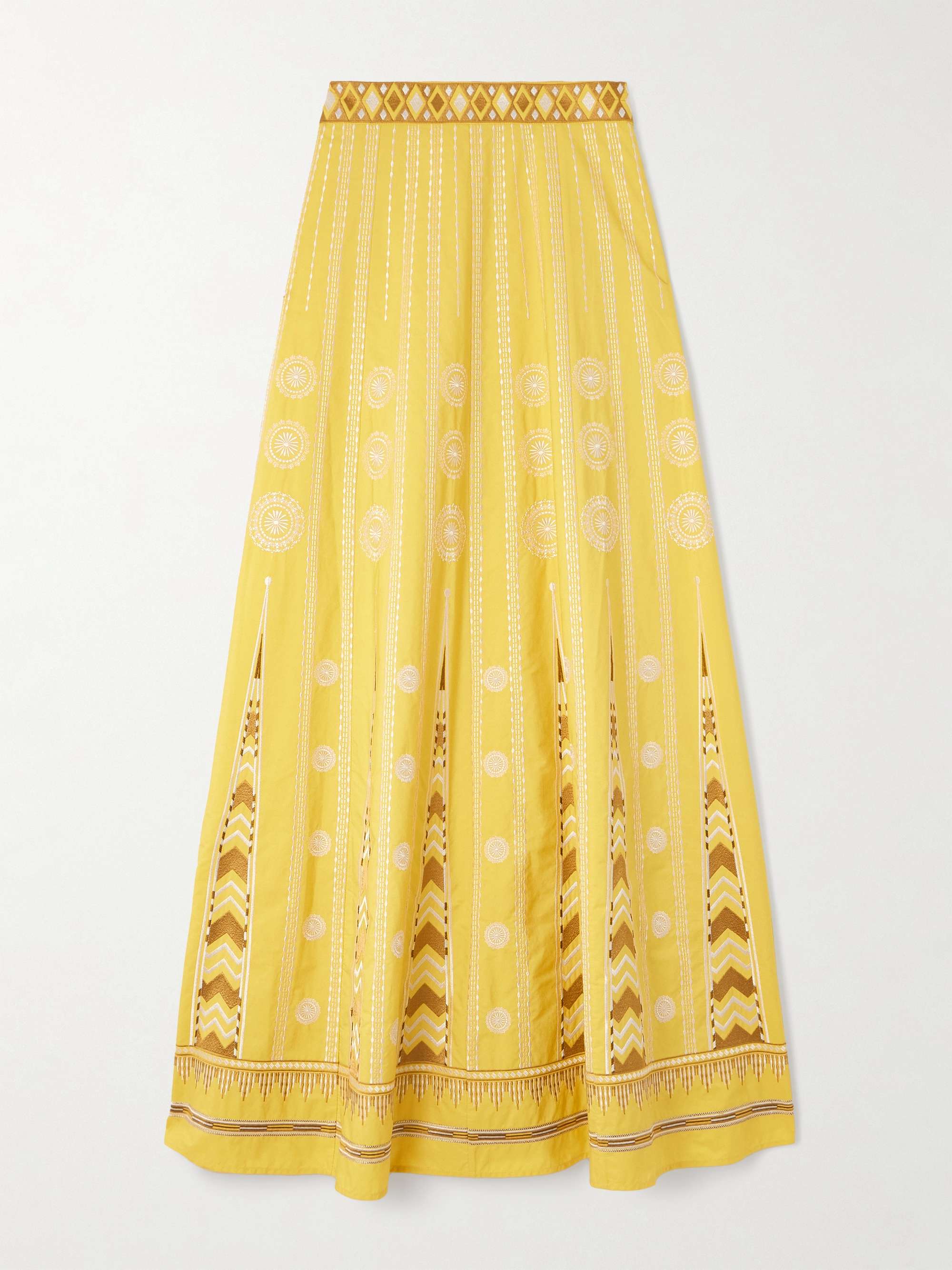 Camille embroidered linen and cotton-blend maxi skirt hero visual