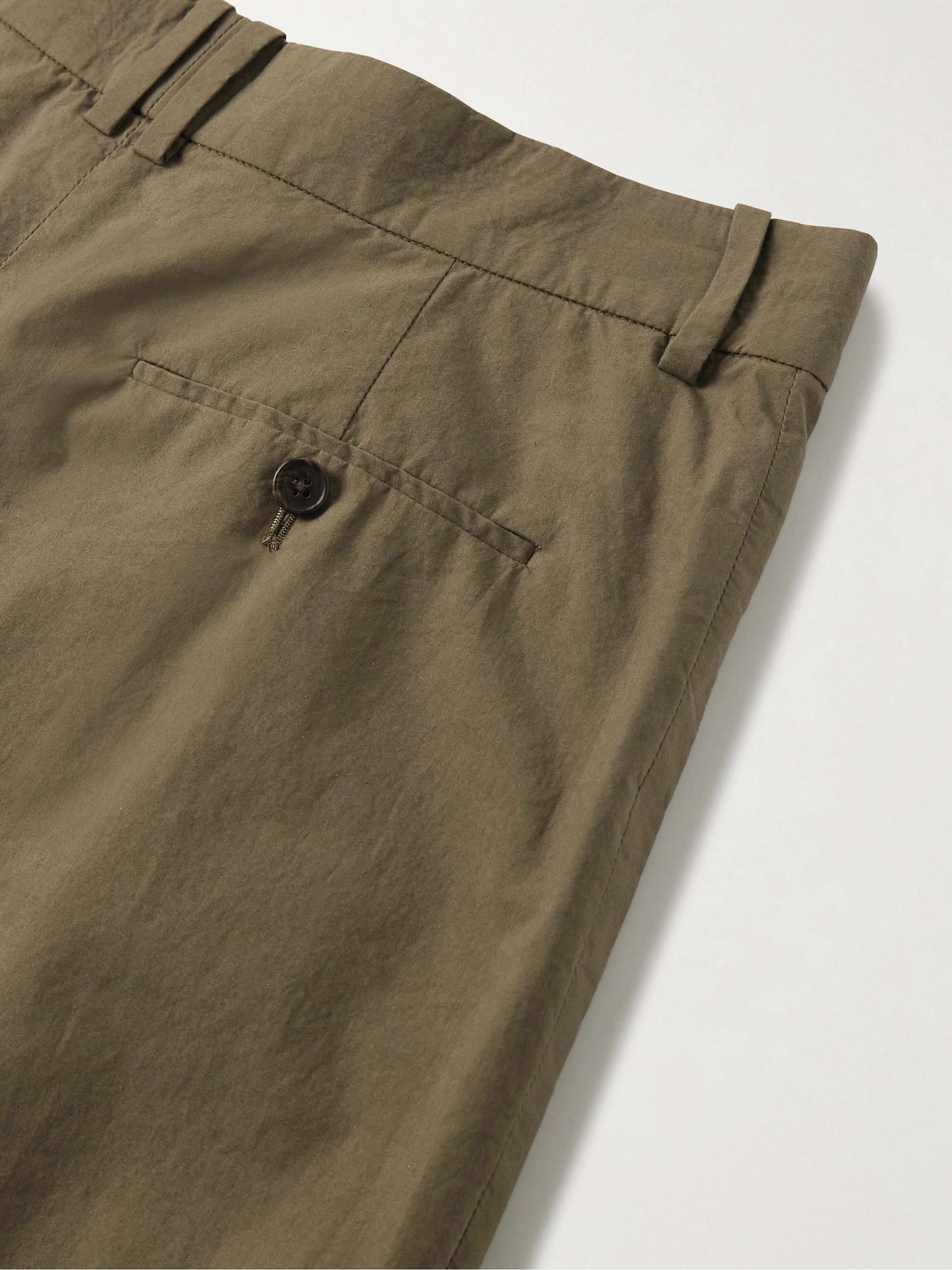 Silas Tapered Pleated Cotton Trousers view
