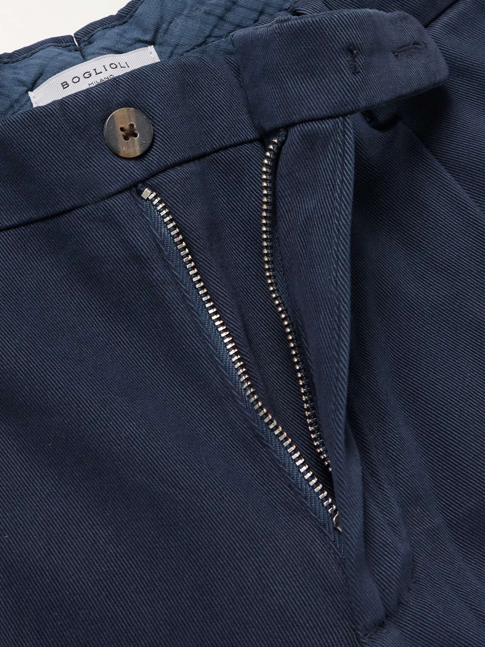 Straight-Leg Pleated Garment-Dyed Cotton-Blend Corduroy Suit Trousers view