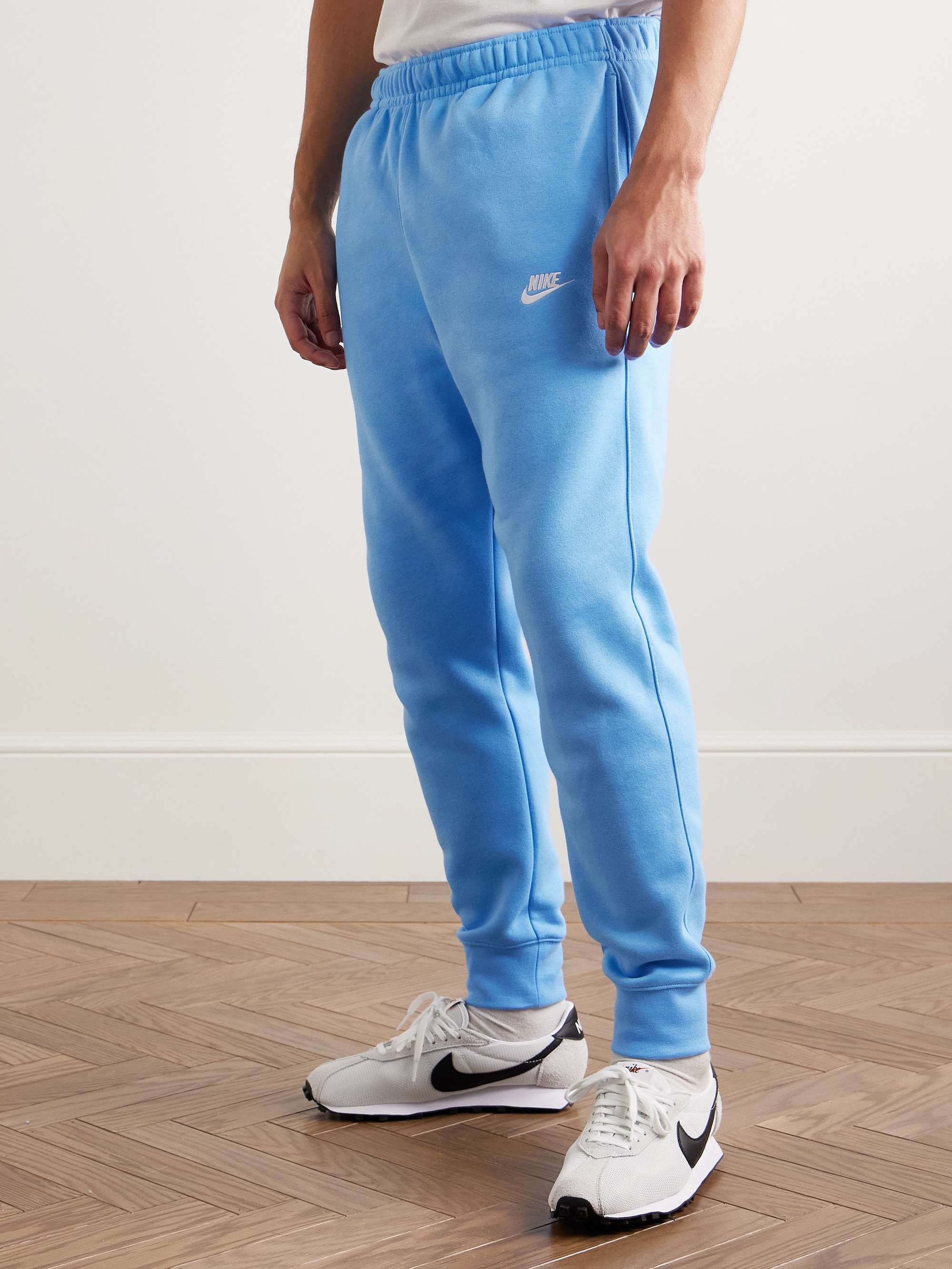 Sportswear Club Slim-Fit Logo-Embroidered Cotton-Blend Jersey Sweatpants view