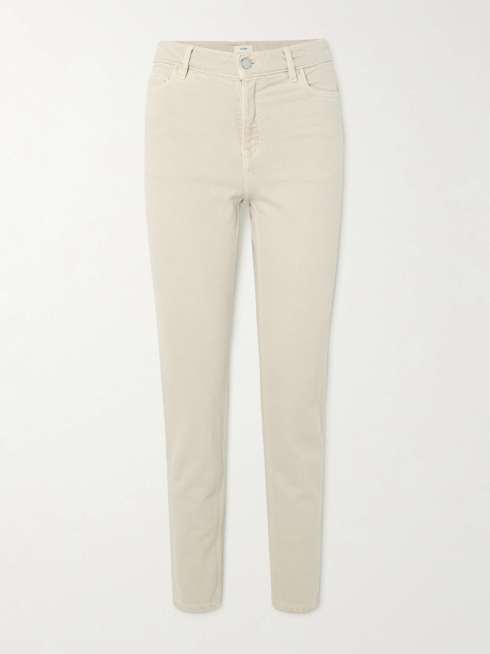 Low-rise slim-leg organic jeans hero visual