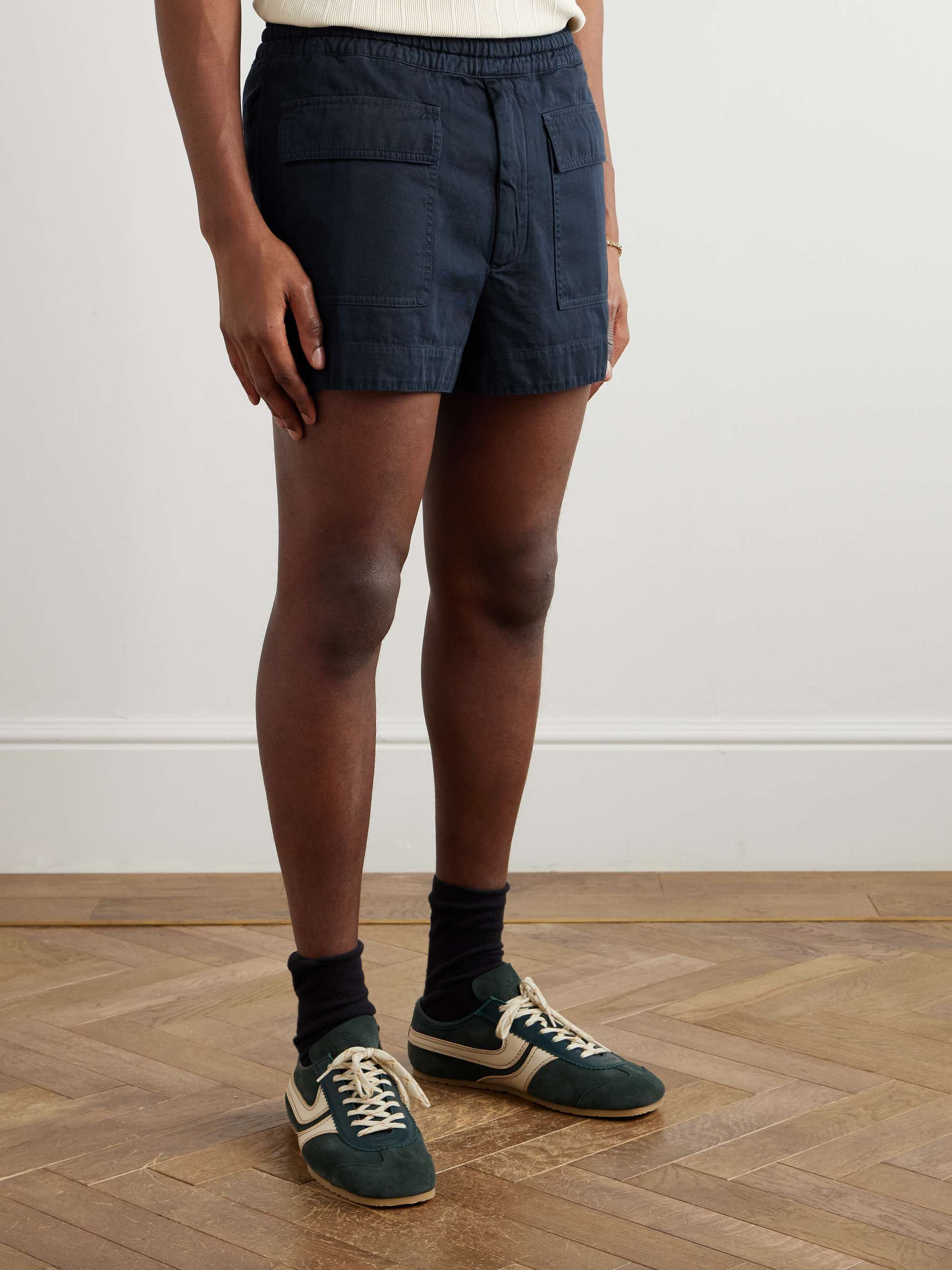 Straight-Leg Cotton-Twill Shorts view