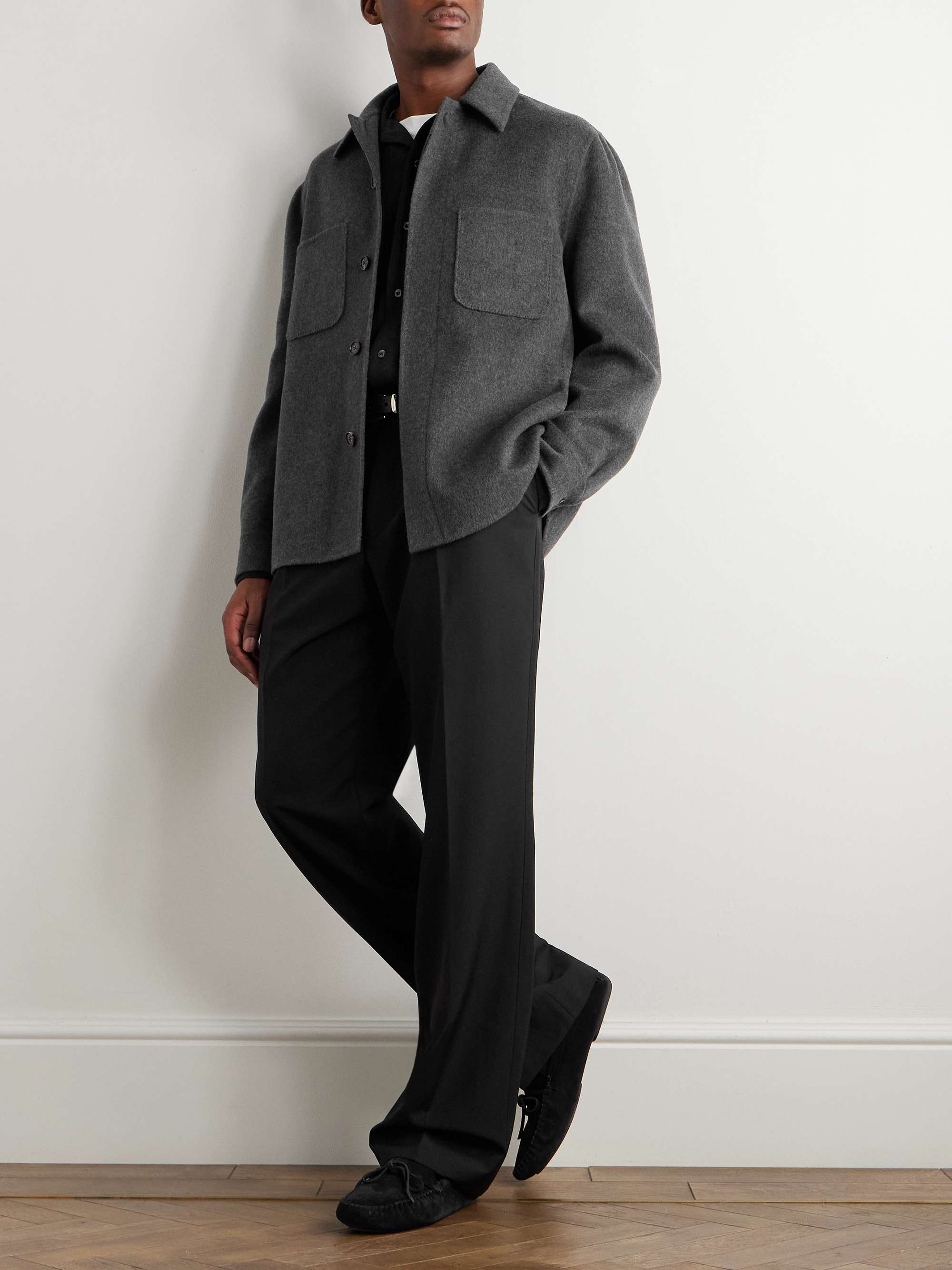 Double-Faced Cashmere Overshirt view