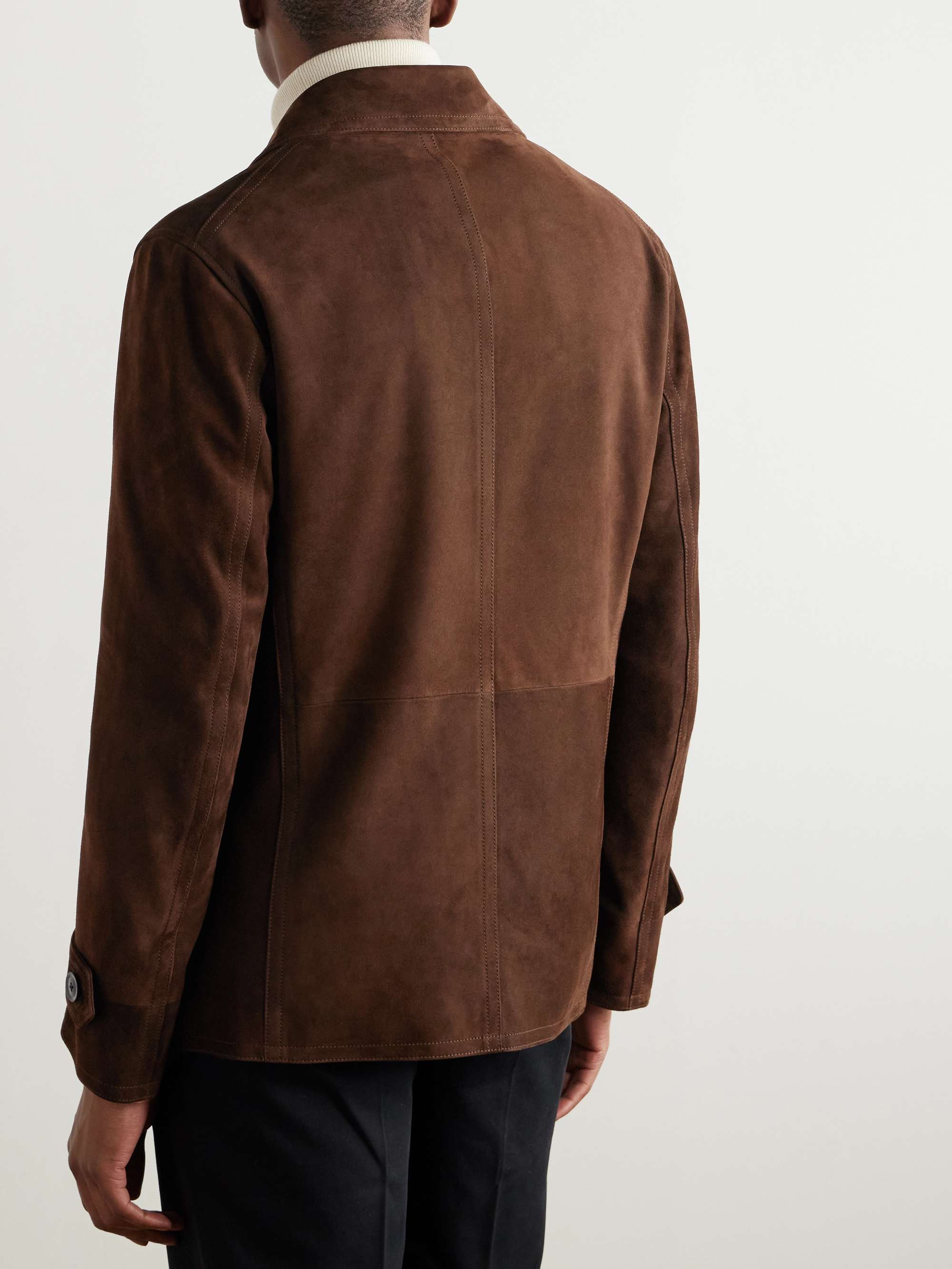 Double-Breasted Suede Jacket view