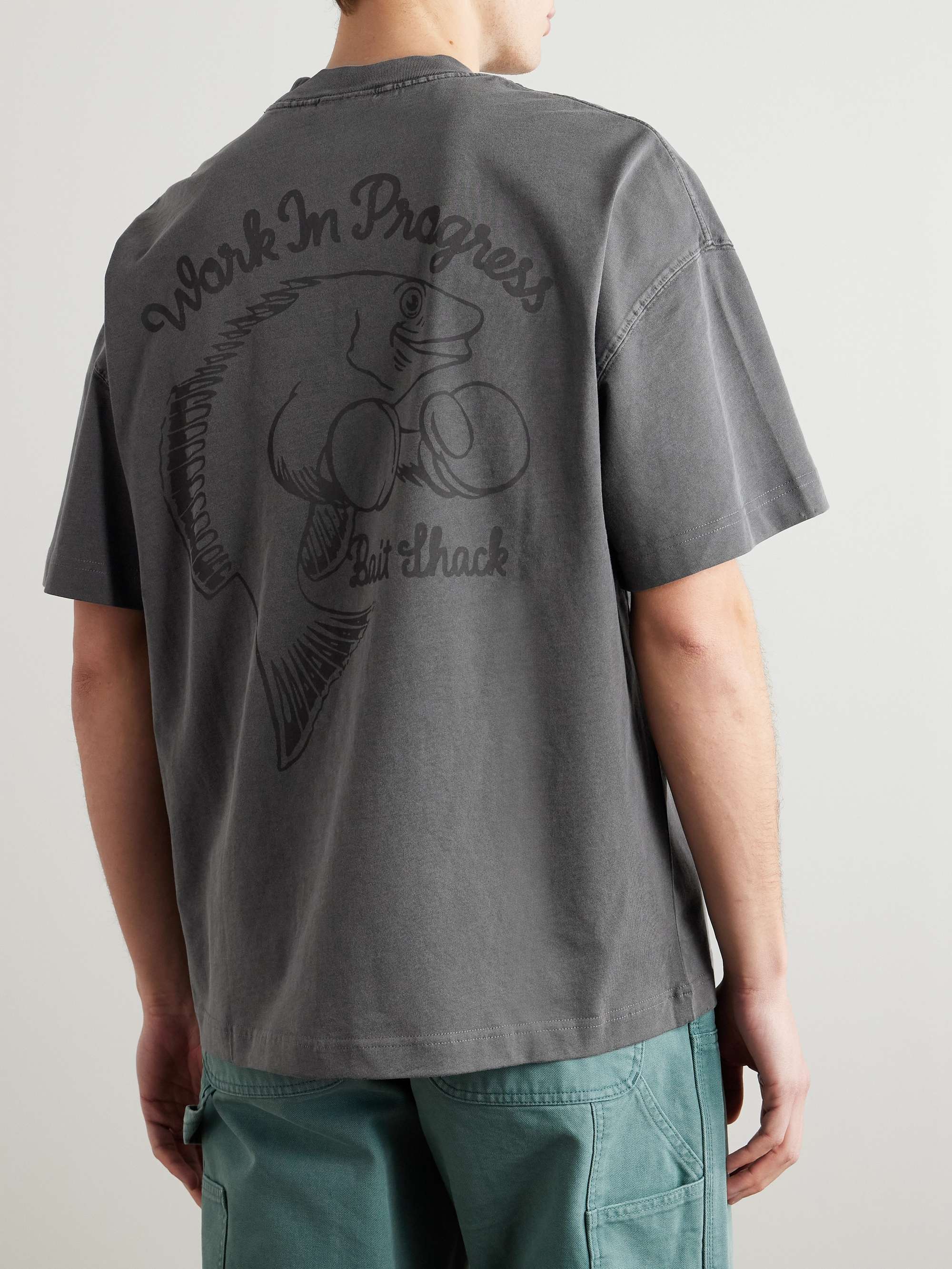 Bait Shack Embroidered Printed Organic Cotton-Jersey T-Shirt view