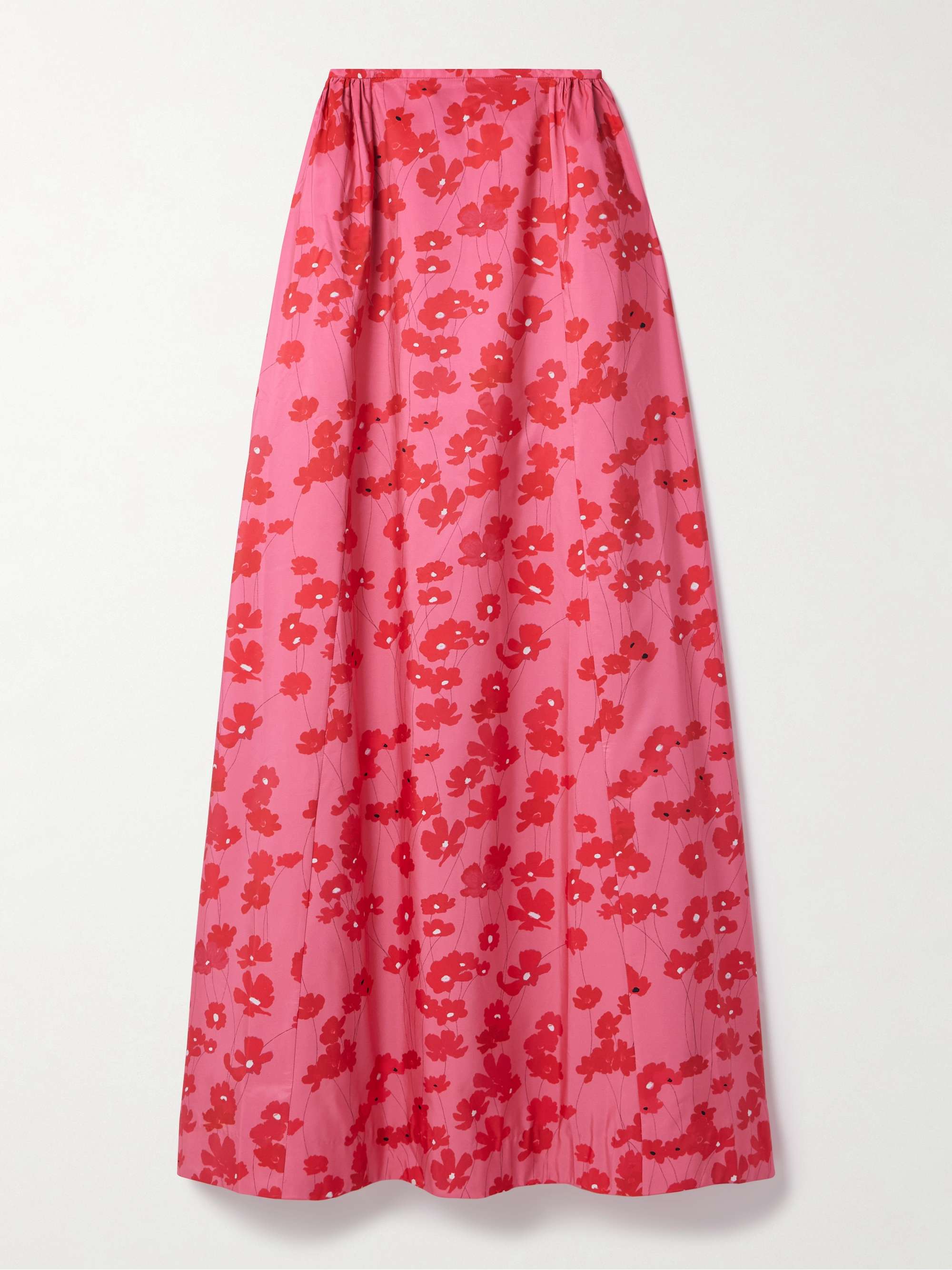 Elle floral-print taffeta maxi skirt hero visual