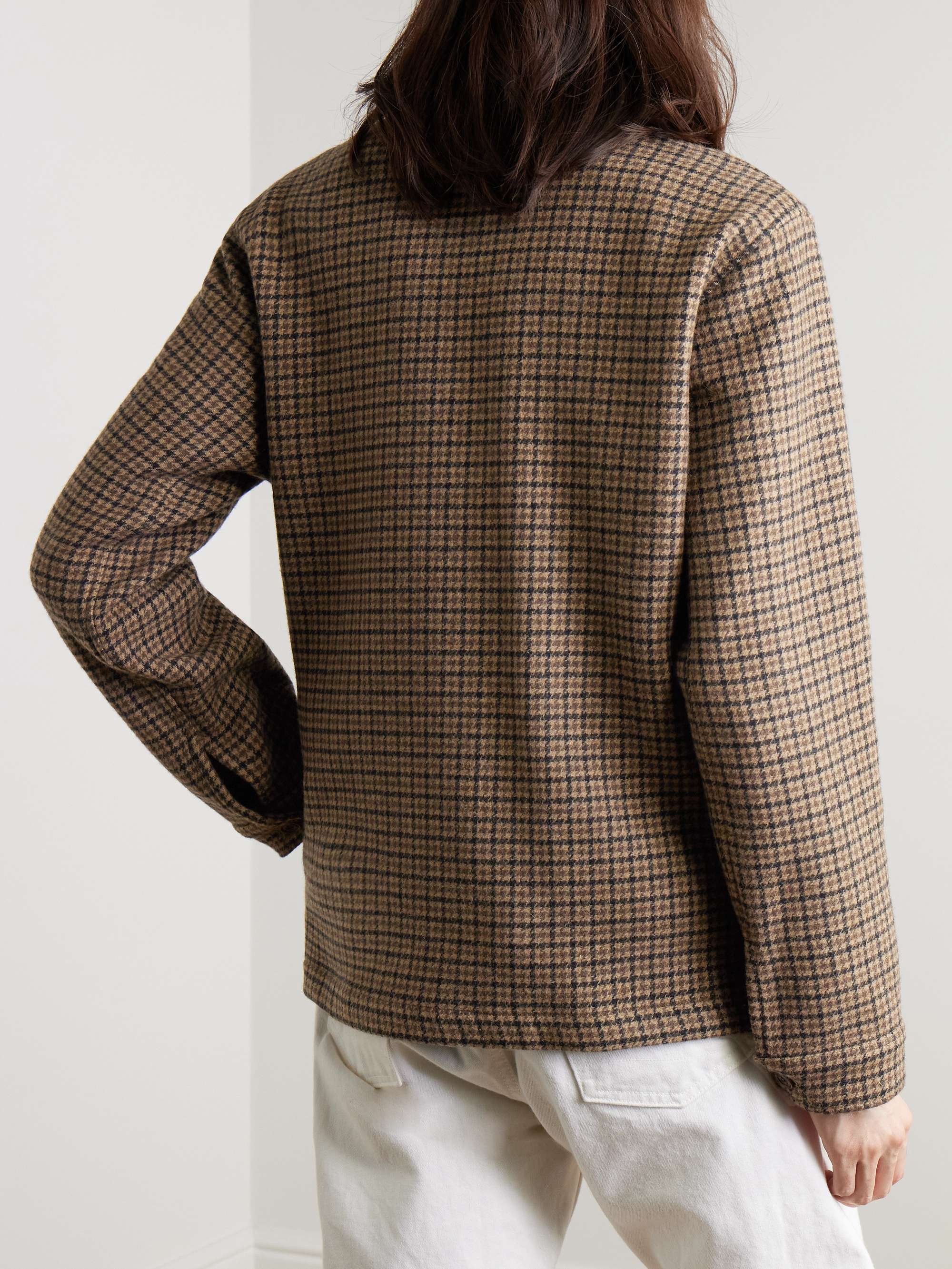 Houndstooth Wool-Blend Overshirt view