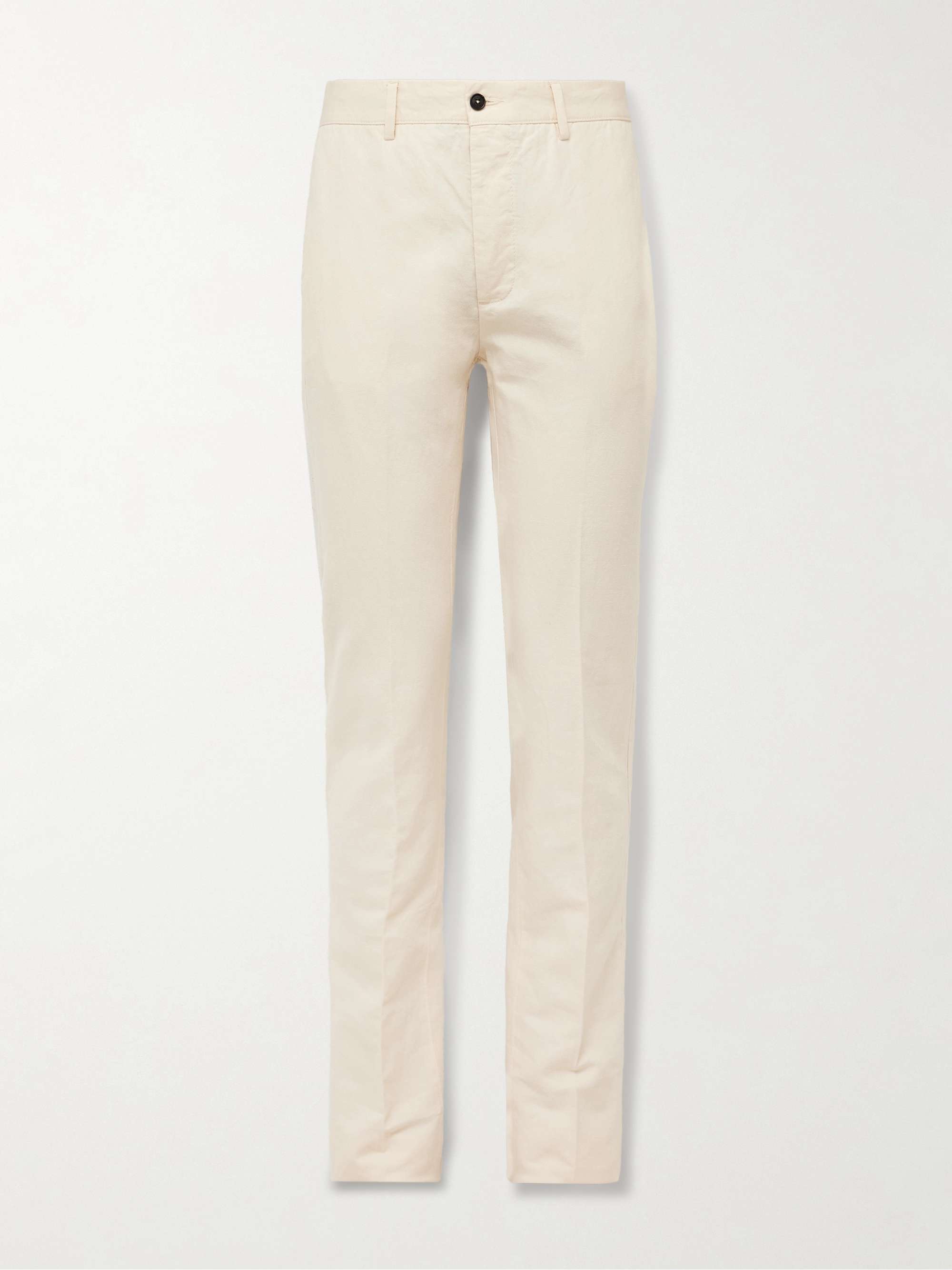 Mauko Slim-Fit Straight-Leg Cotton and Linen-Blend Twill Suit Trousers hero visual