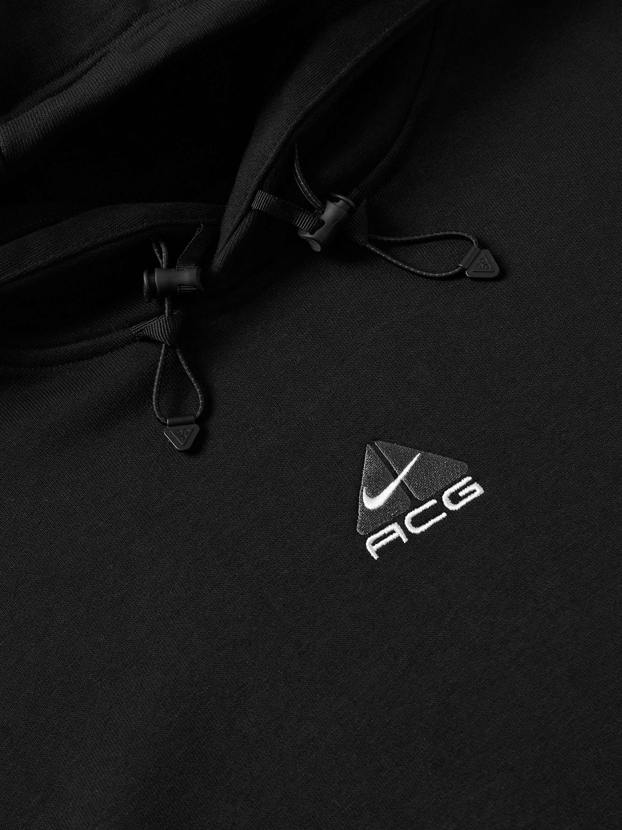 ACG Logo-Embroidered Cotton-Blend Therma-FIT Hoodie view