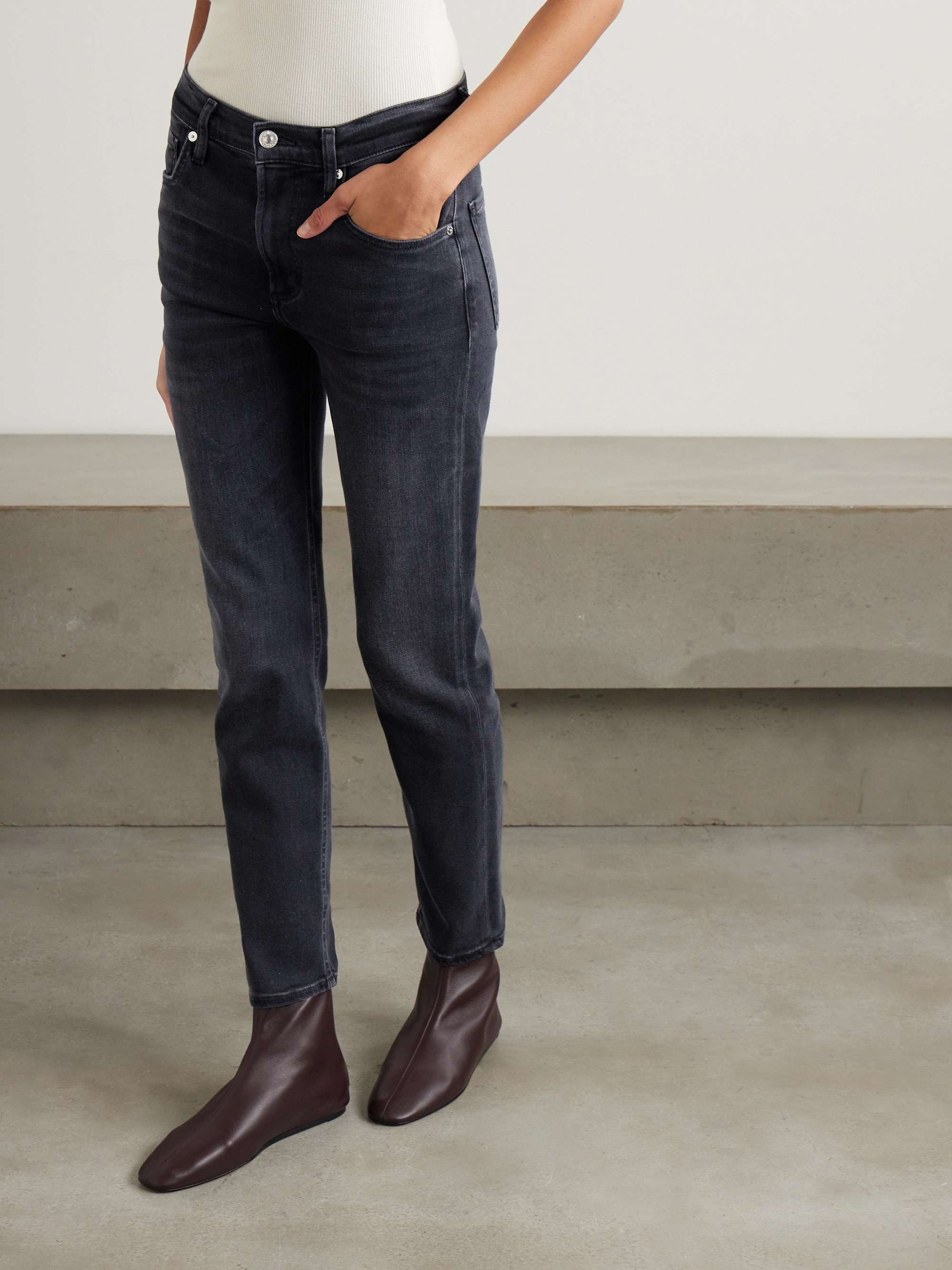 Isola mid-rise slim-leg jeans view