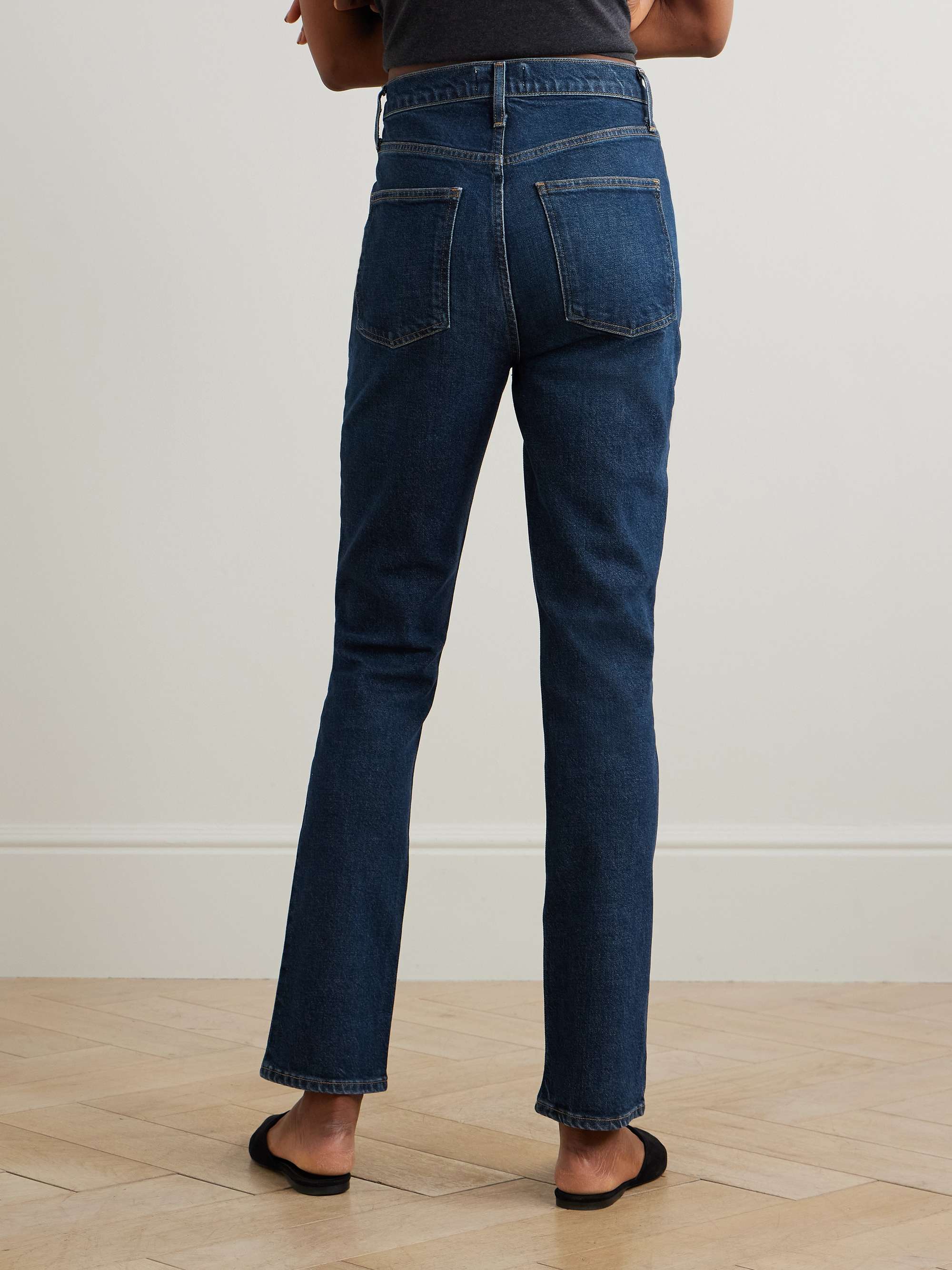 Freya high-rise slim-leg organic jeans view