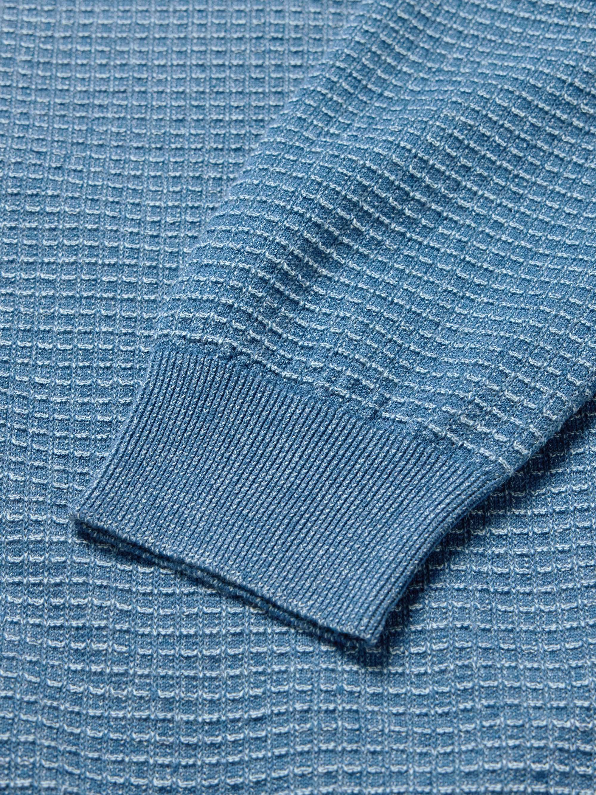 Waffle-Knit Cotton and Linen-Blend Cardigan view