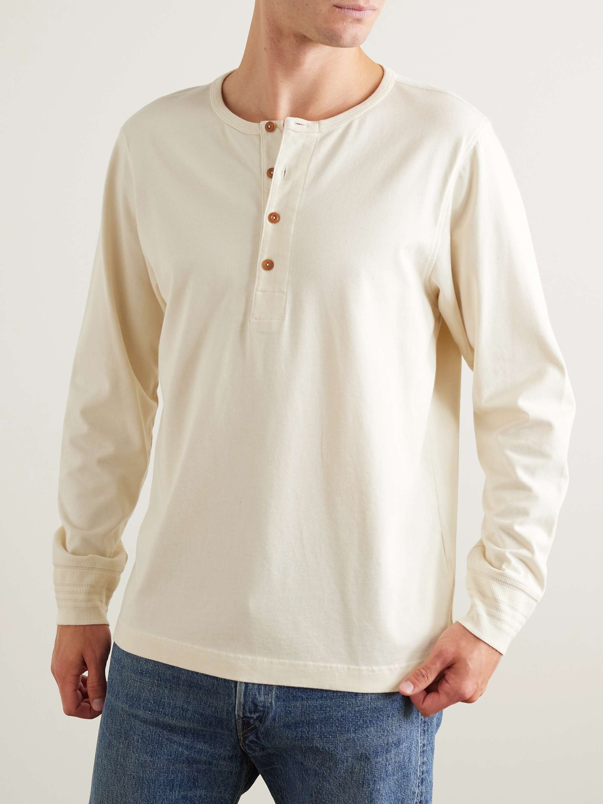 Cotton-Jersey Henley T-Shirt view