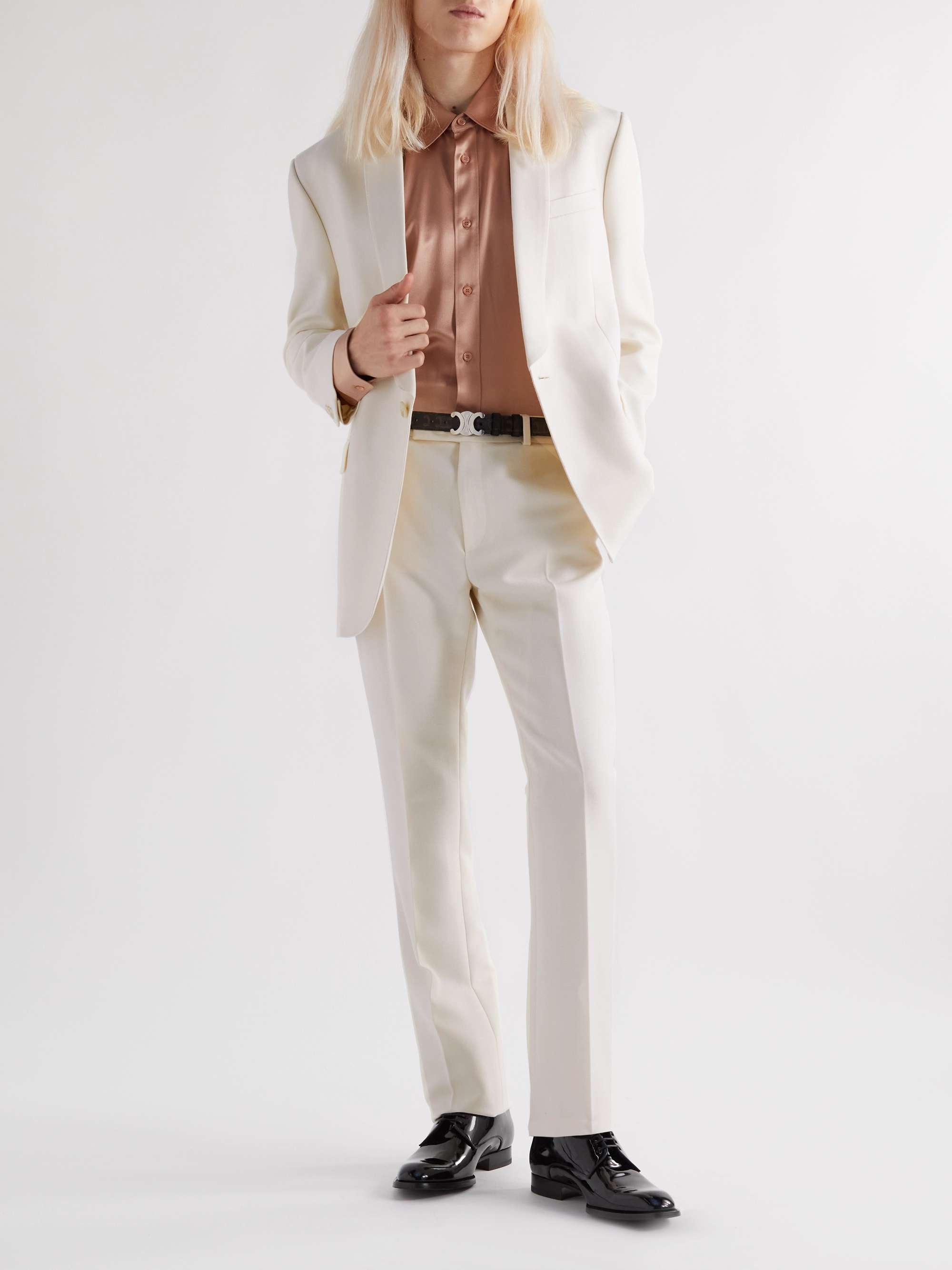 Shawl-Collar Wool and Mohair-Blend Suit Jacket view