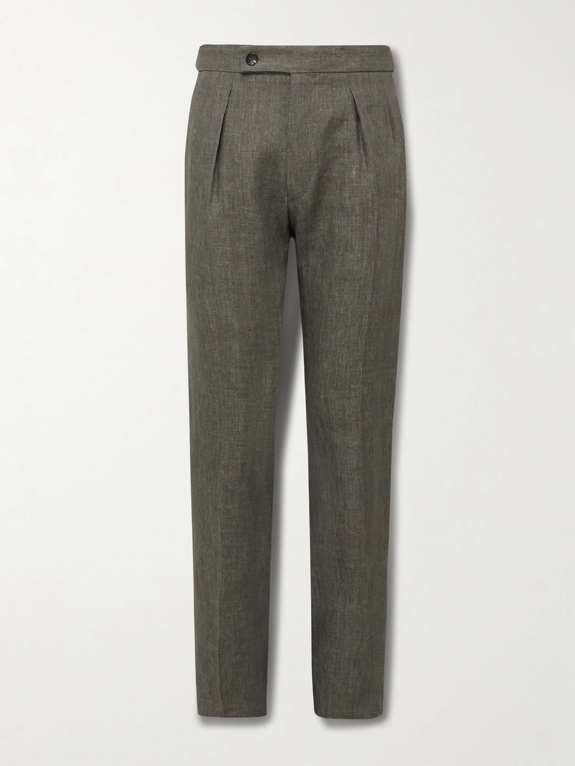 Venezia 1951 Slim-Fit Tapered Pleated Linen Suit Trousers hero visual