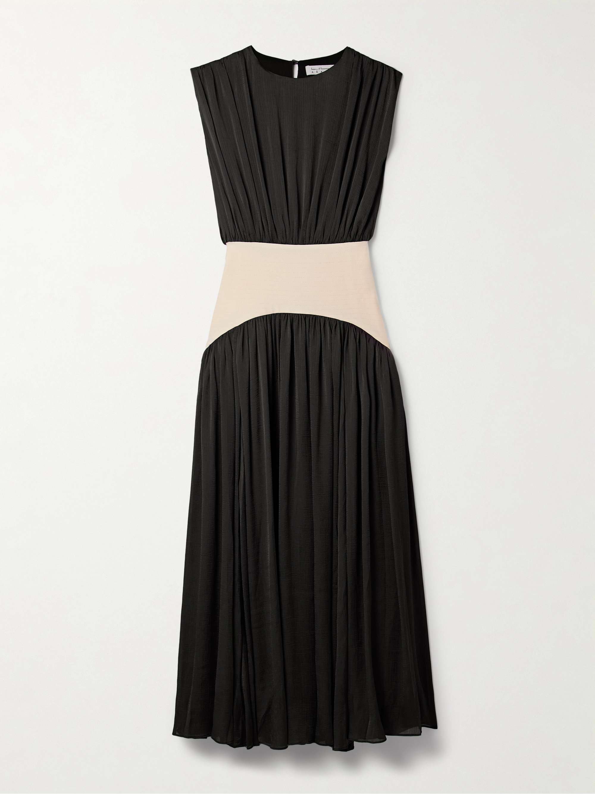 Suri paneled twill and crinkled-voile maxi dress hero visual