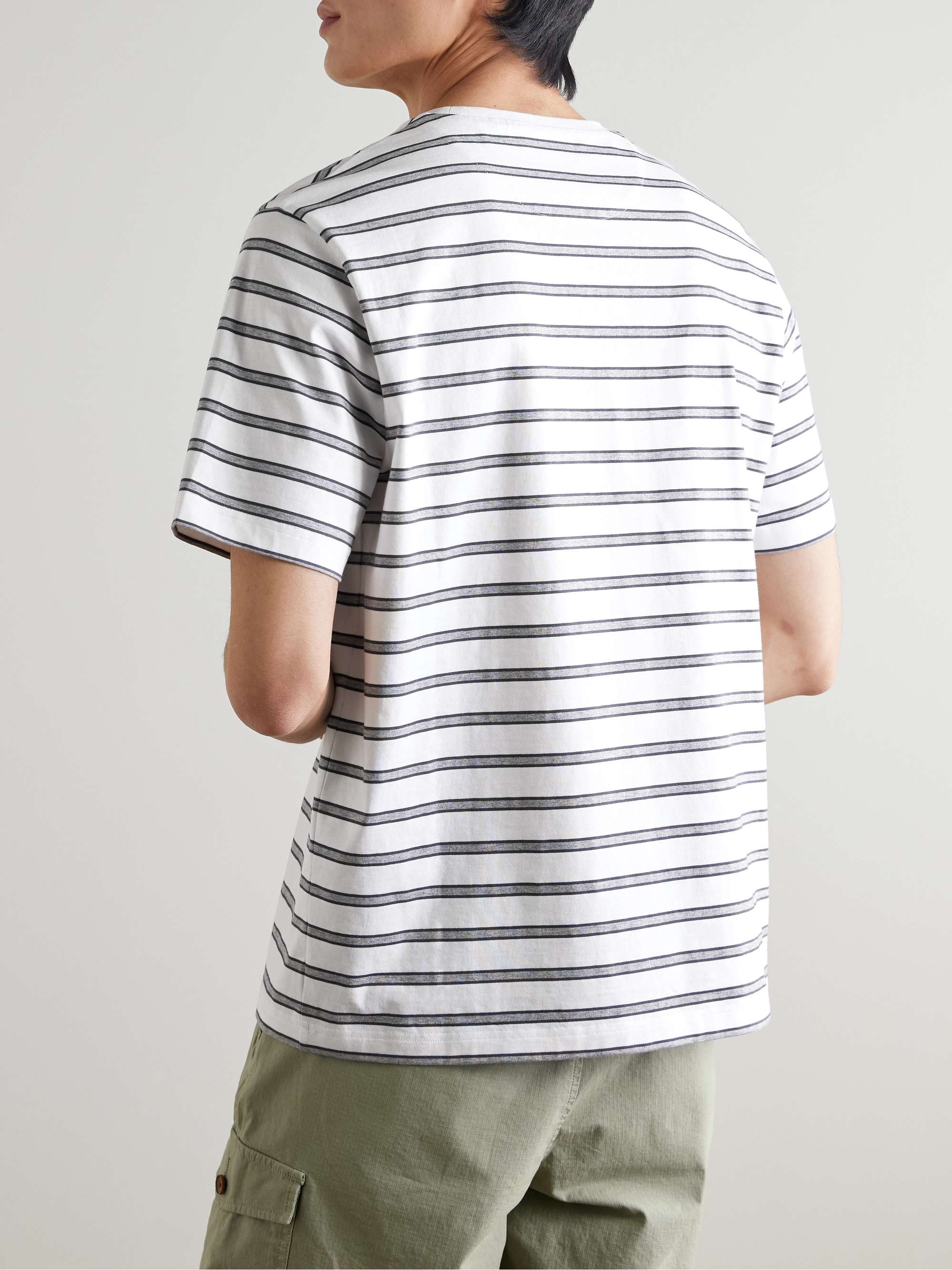 Striped Recycled and Organic Cotton-Blend Jersey T-Shirt view