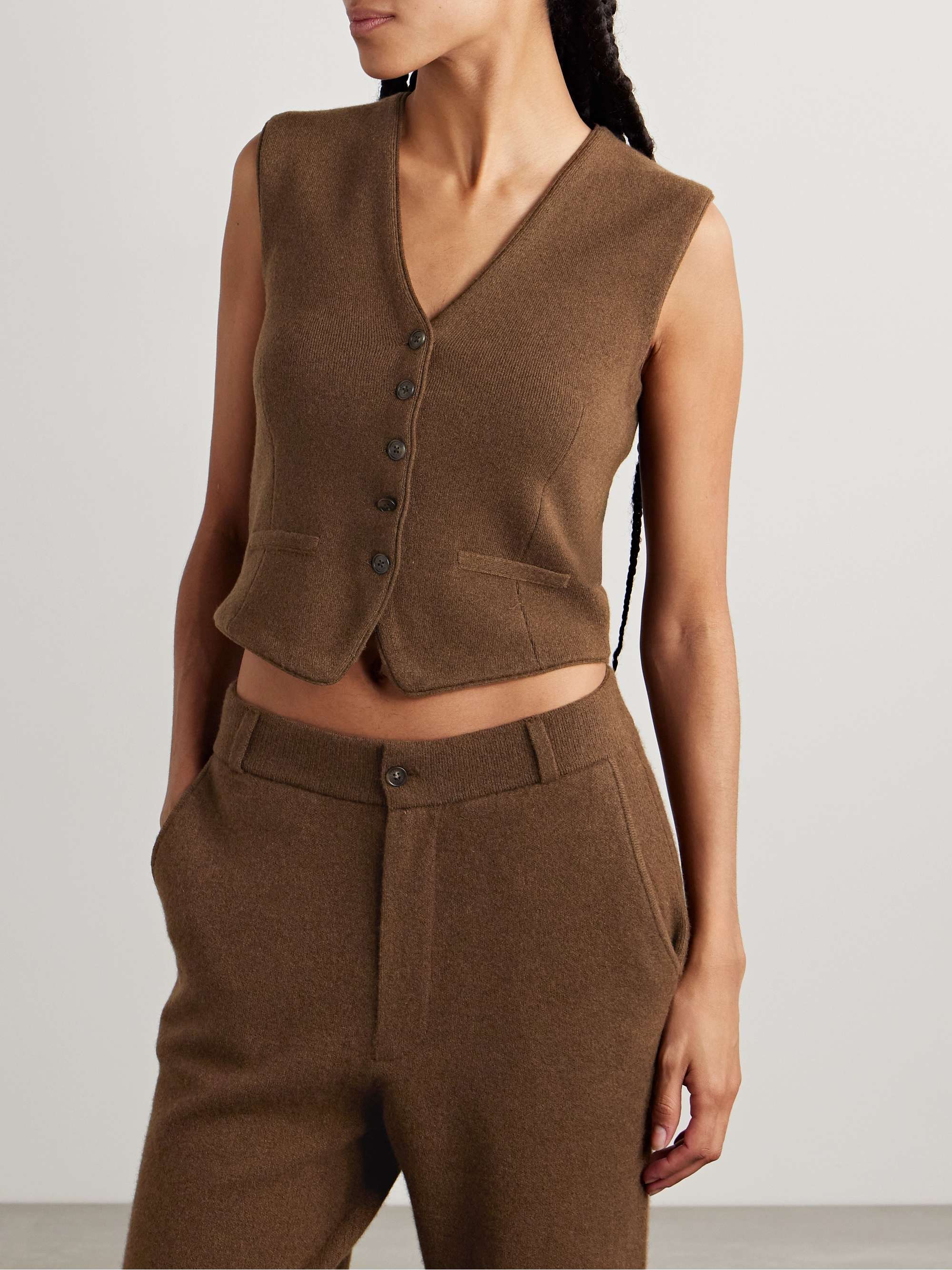 Cashmere vest view