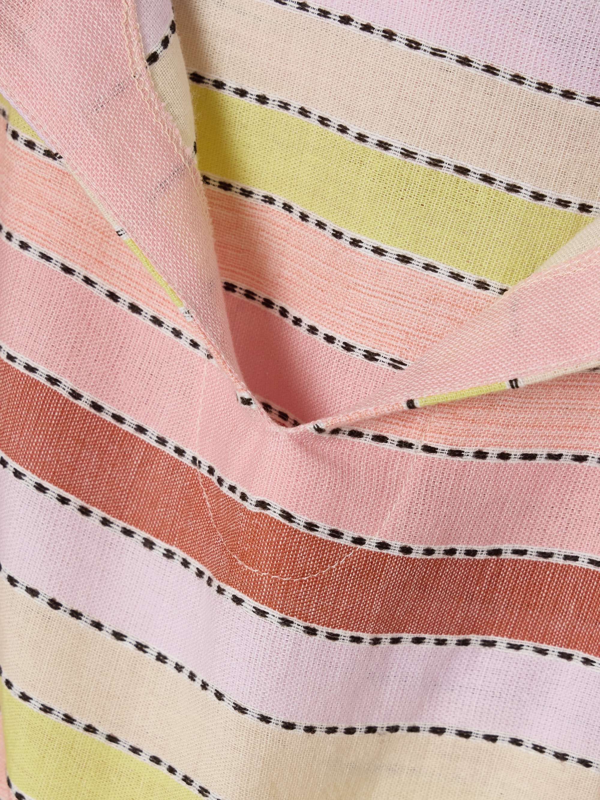 Beritu hooded striped cotton-blend coverup view